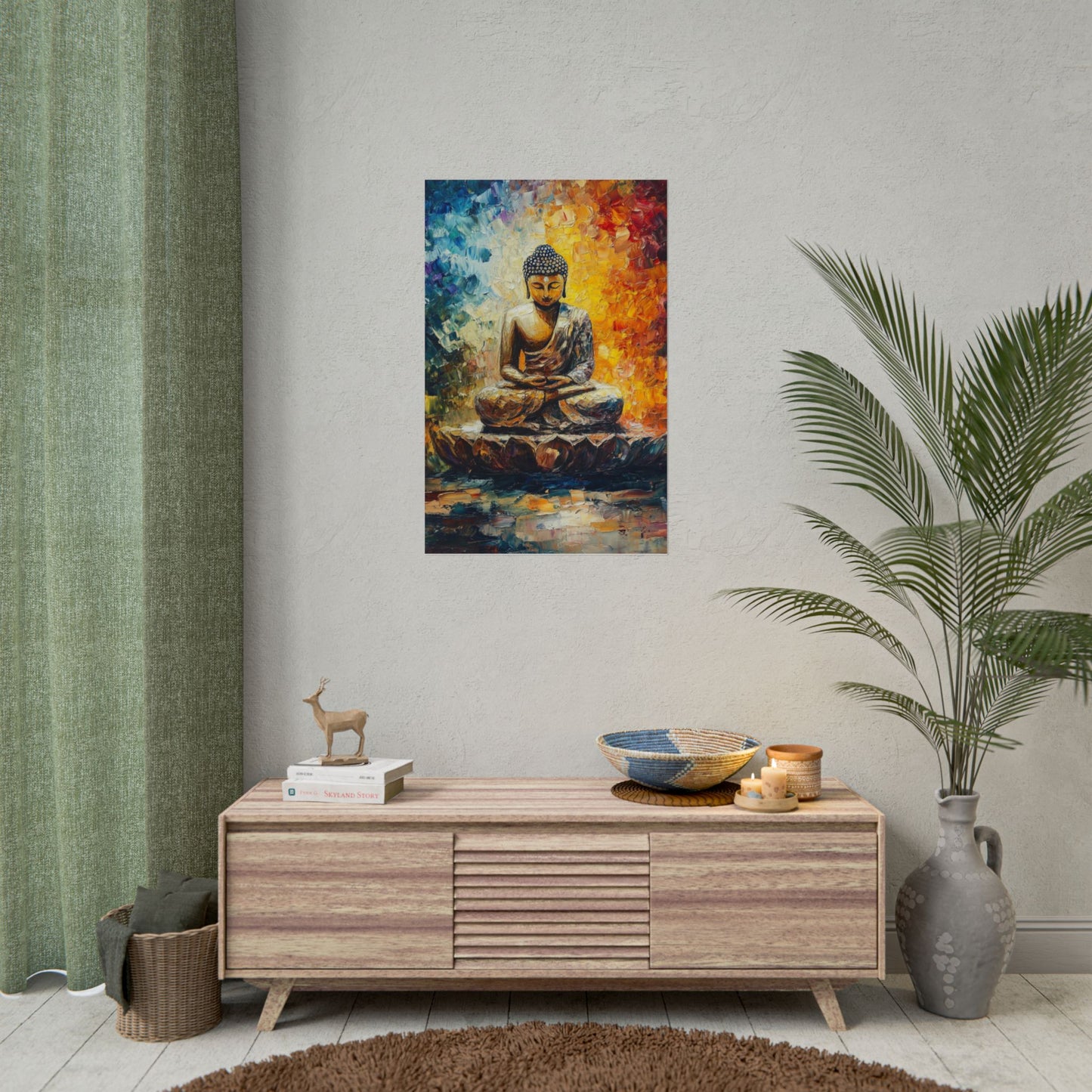 Radiant Buddha - Abstract Meditative Art Print