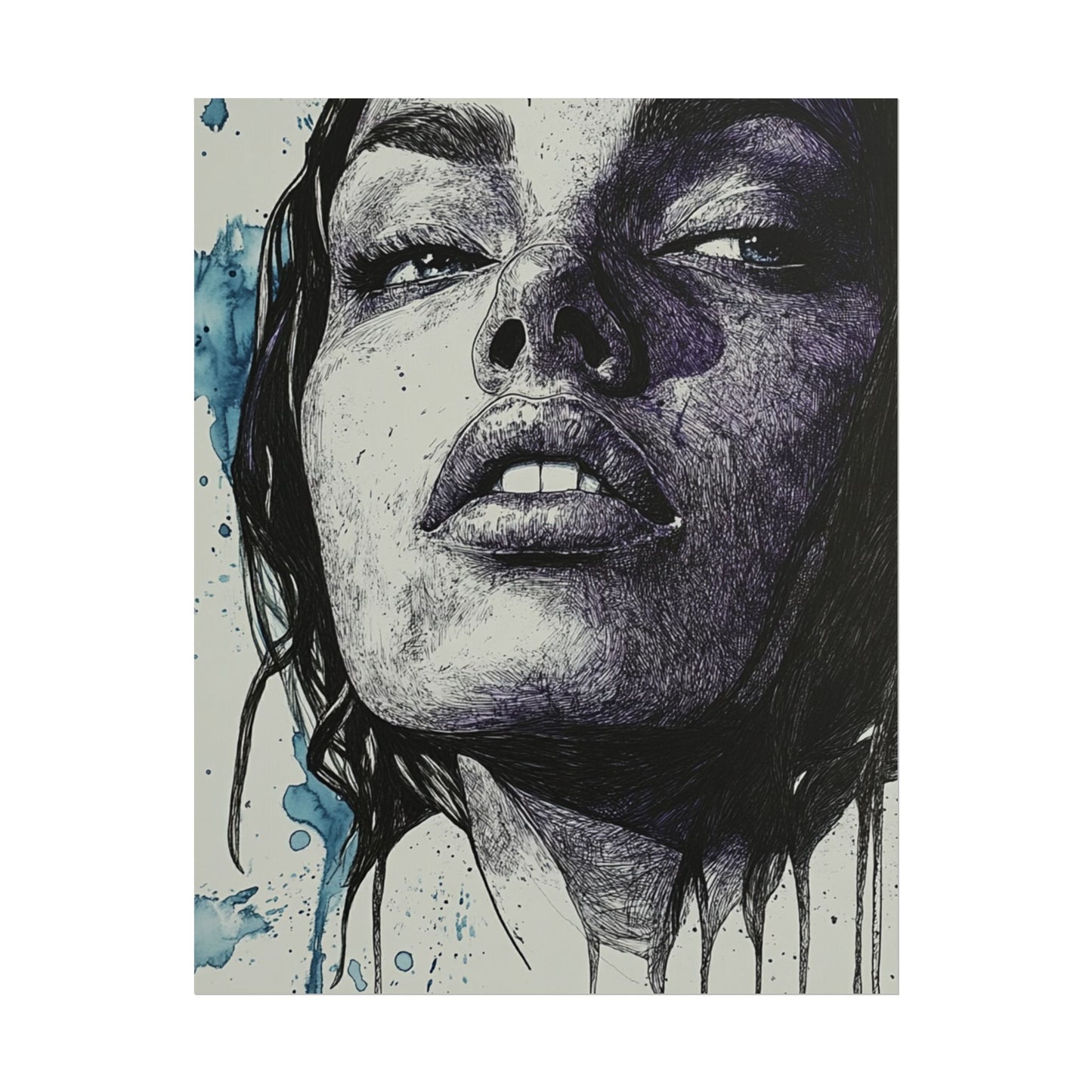 Raw Emotion - Abstract Portrait Print