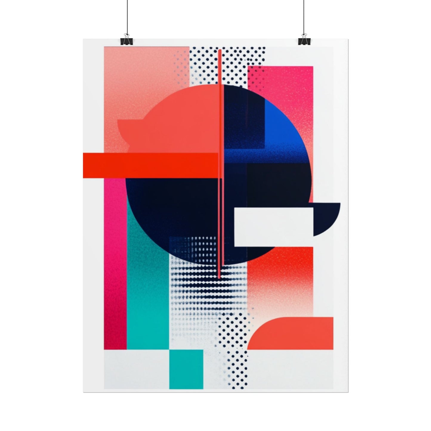 Modern Contrast - Abstract Geometric Art Print