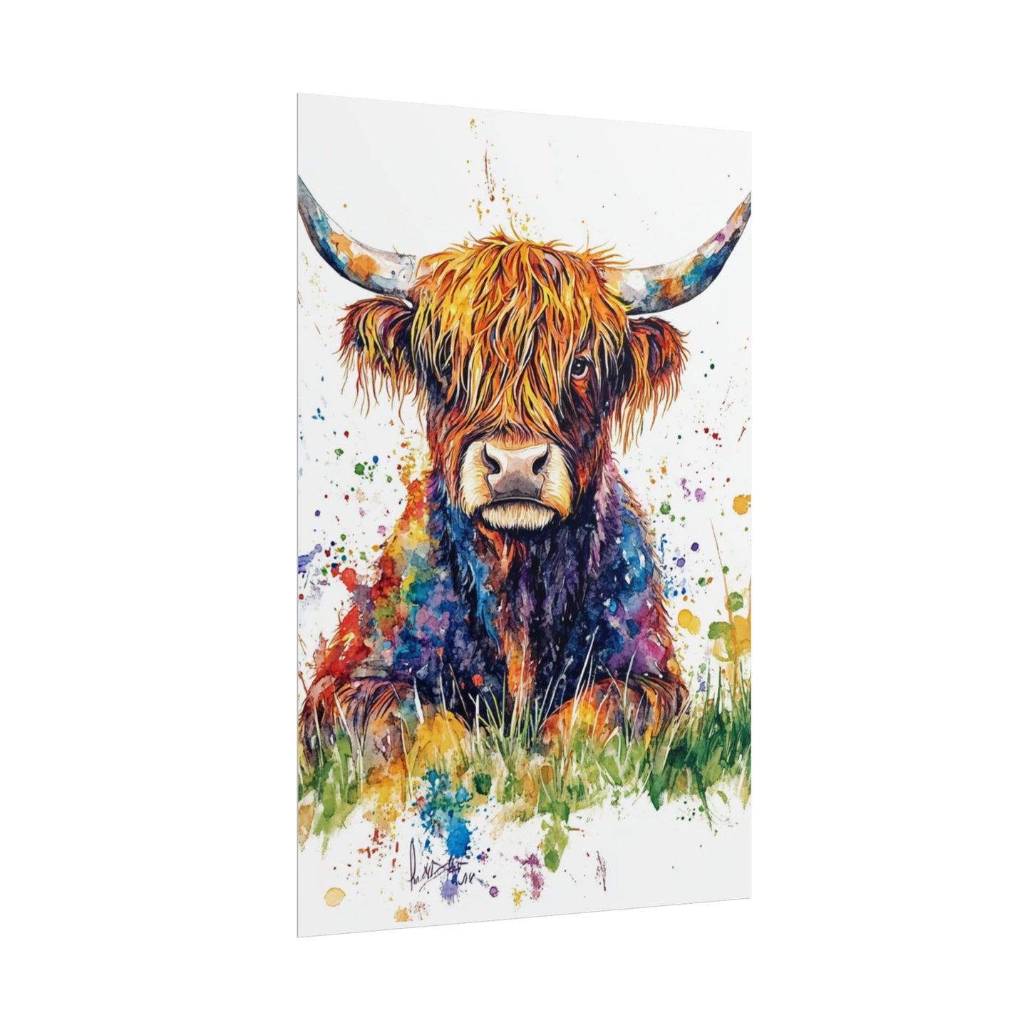 Highland Harmony - Abstract Highland Cow Art Print