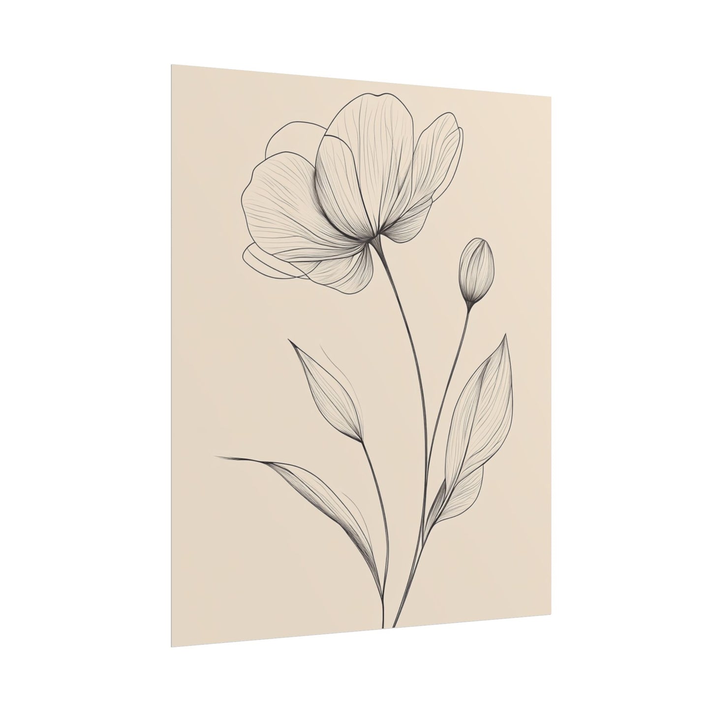 Elegant Bloom - Minimalist Floral Line Art