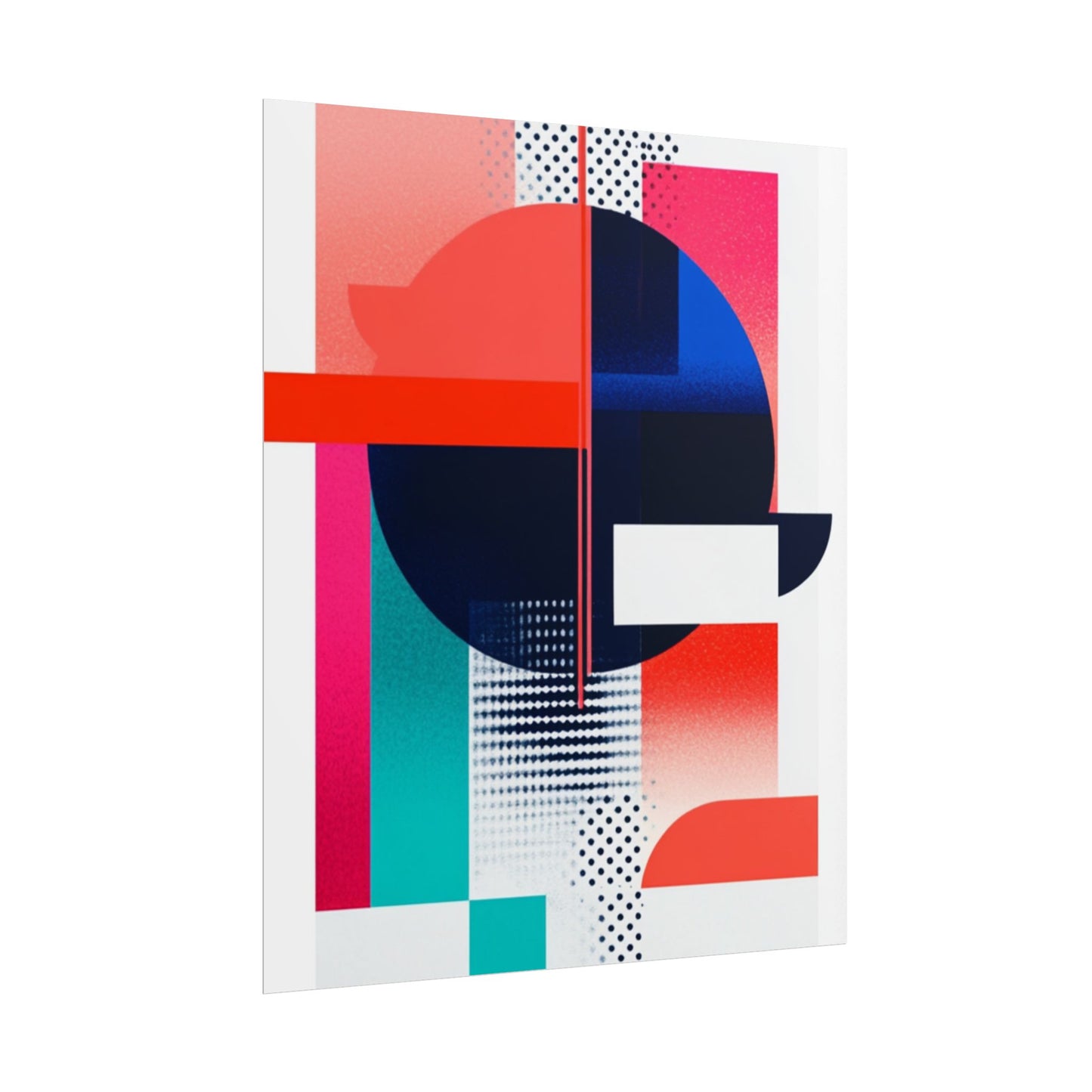 Modern Contrast - Abstract Geometric Art Print