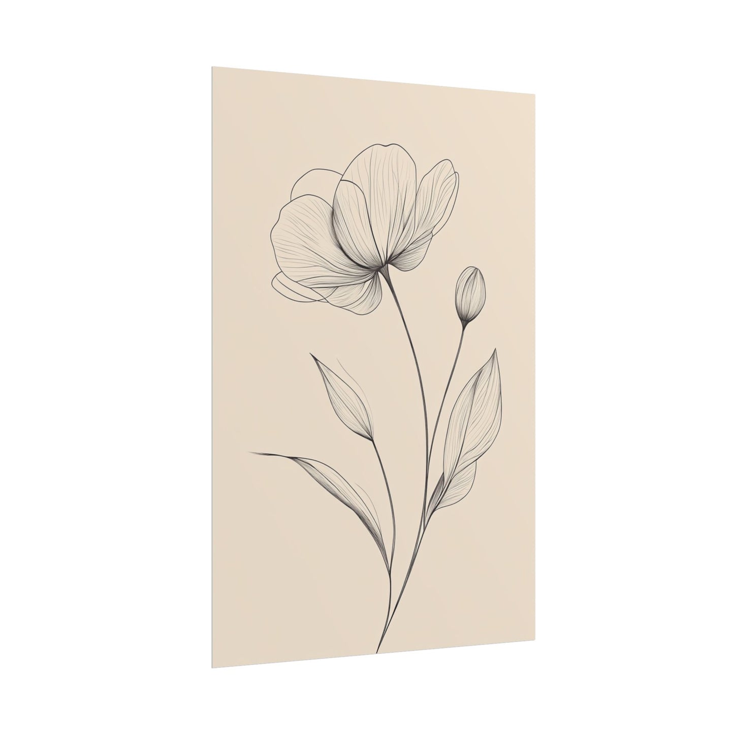 Elegant Bloom - Minimalist Floral Line Art