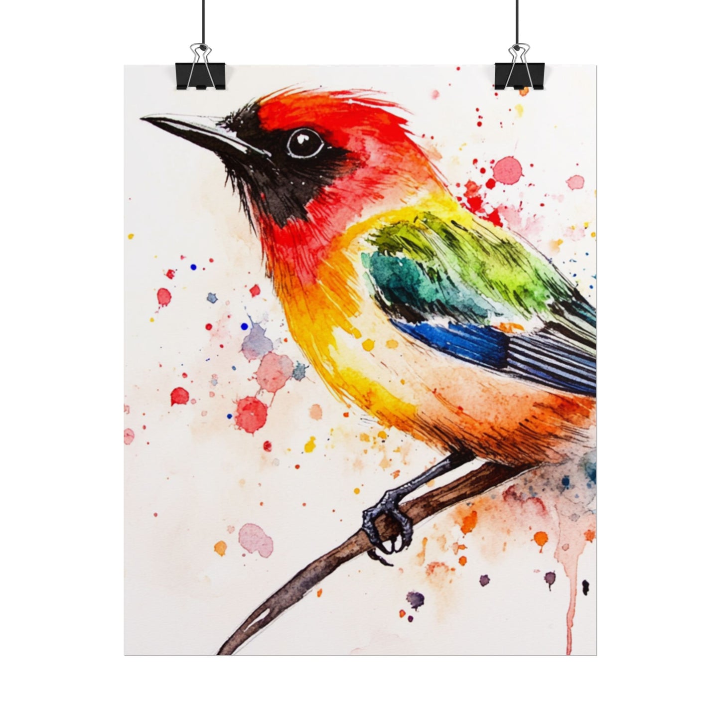 Vibrant Melody - Abstract Watercolour Bird Art