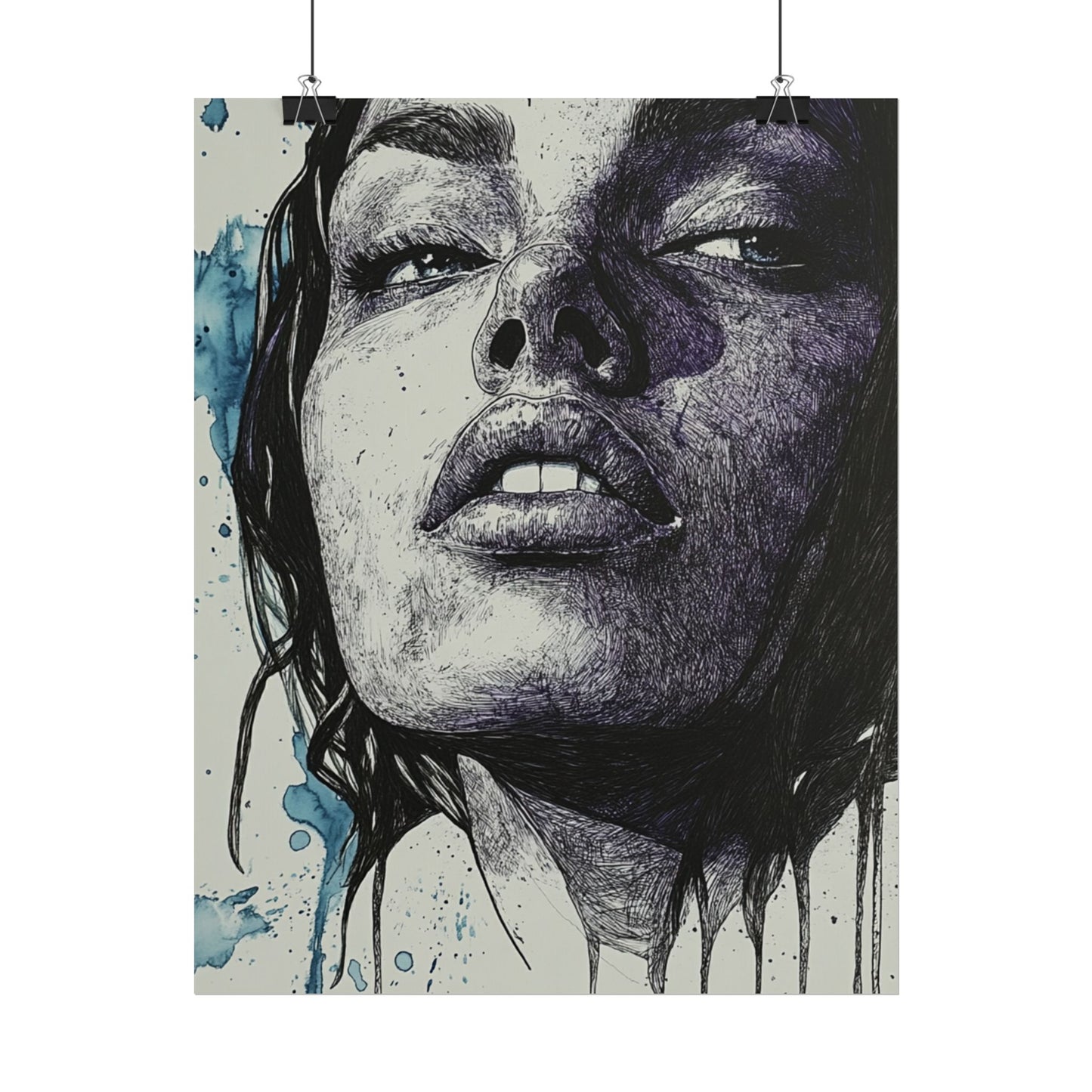 Raw Emotion - Abstract Portrait Print