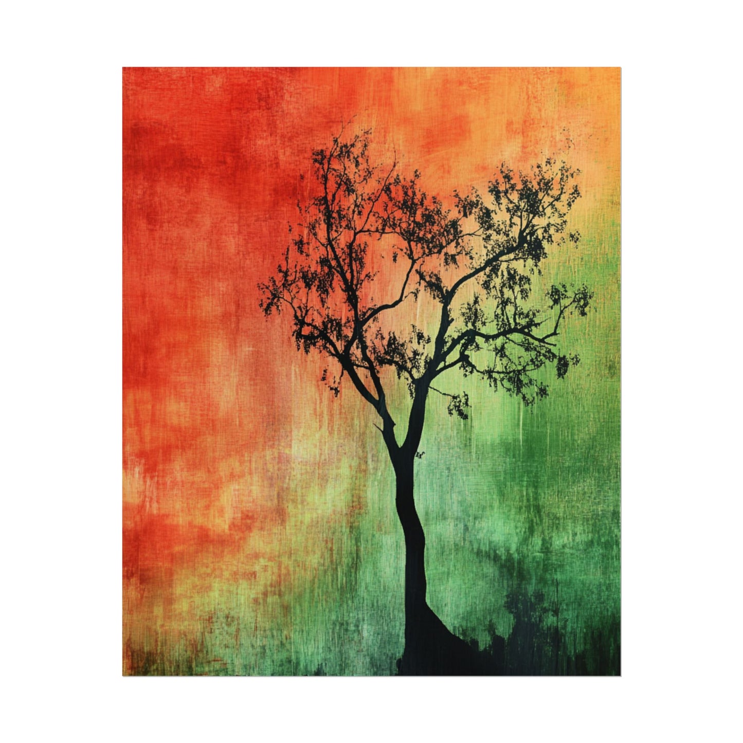 Autumnal Silhouette - Abstract Tree Art Print