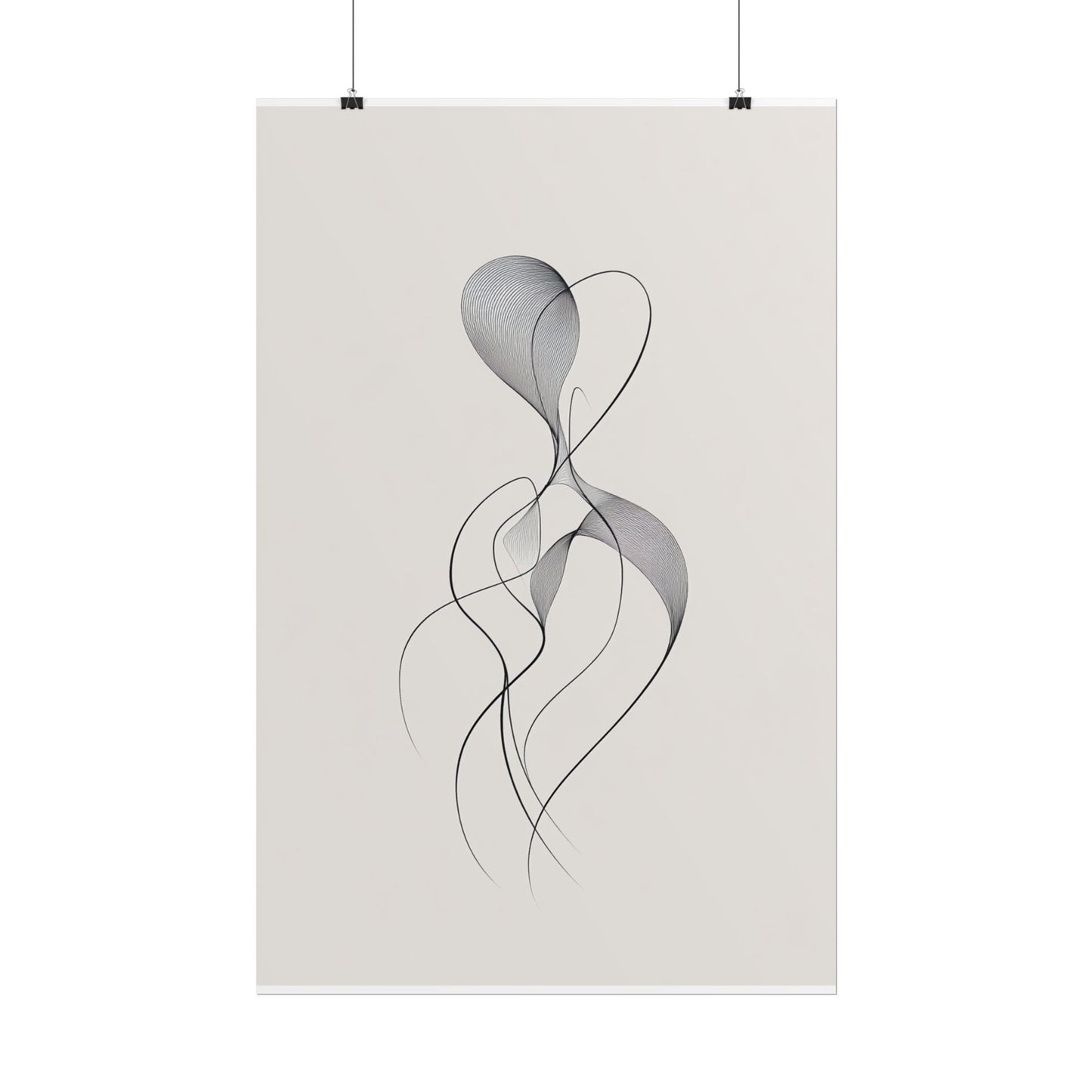 Ethereal Flow - Minimalist Abstract Line Art