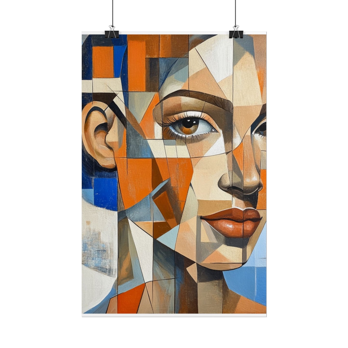 Geometric Harmony - Abstract Portrait Art Print