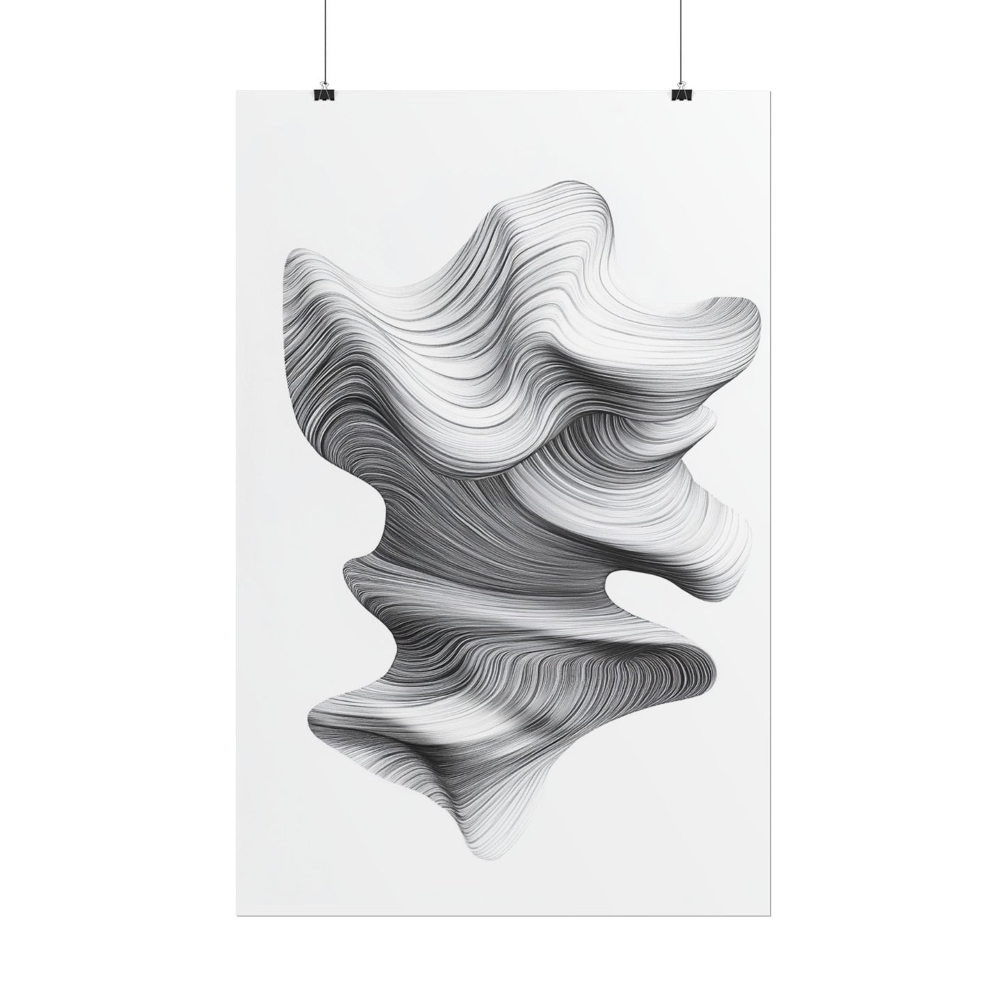 Flow of Lines - Abstract Waveform Art