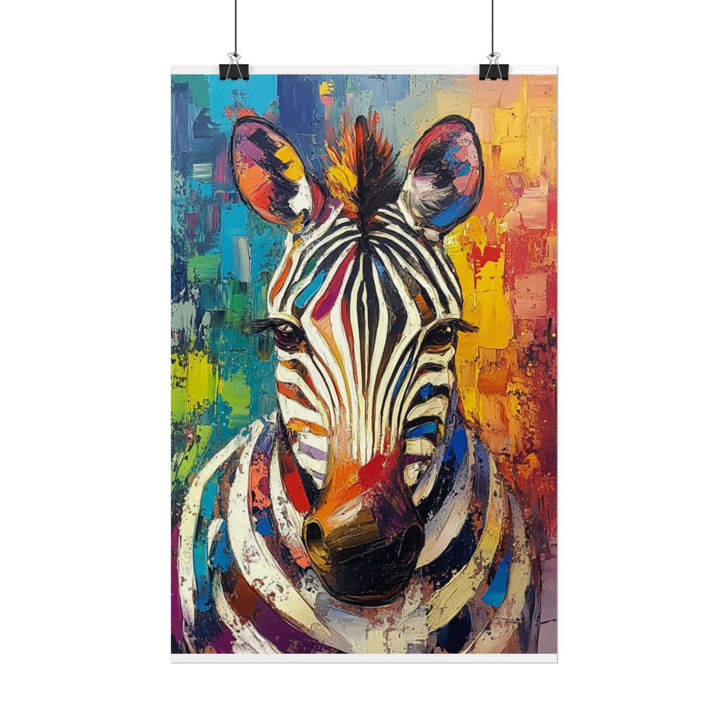 Colourful Zebra - Abstract Wildlife Art Print