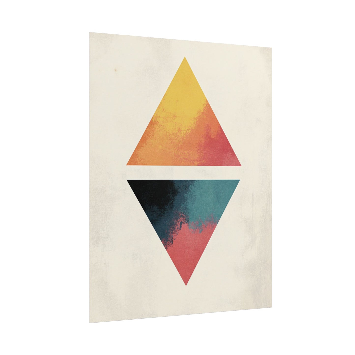 Dual Peaks - Geometric Abstract Art Print