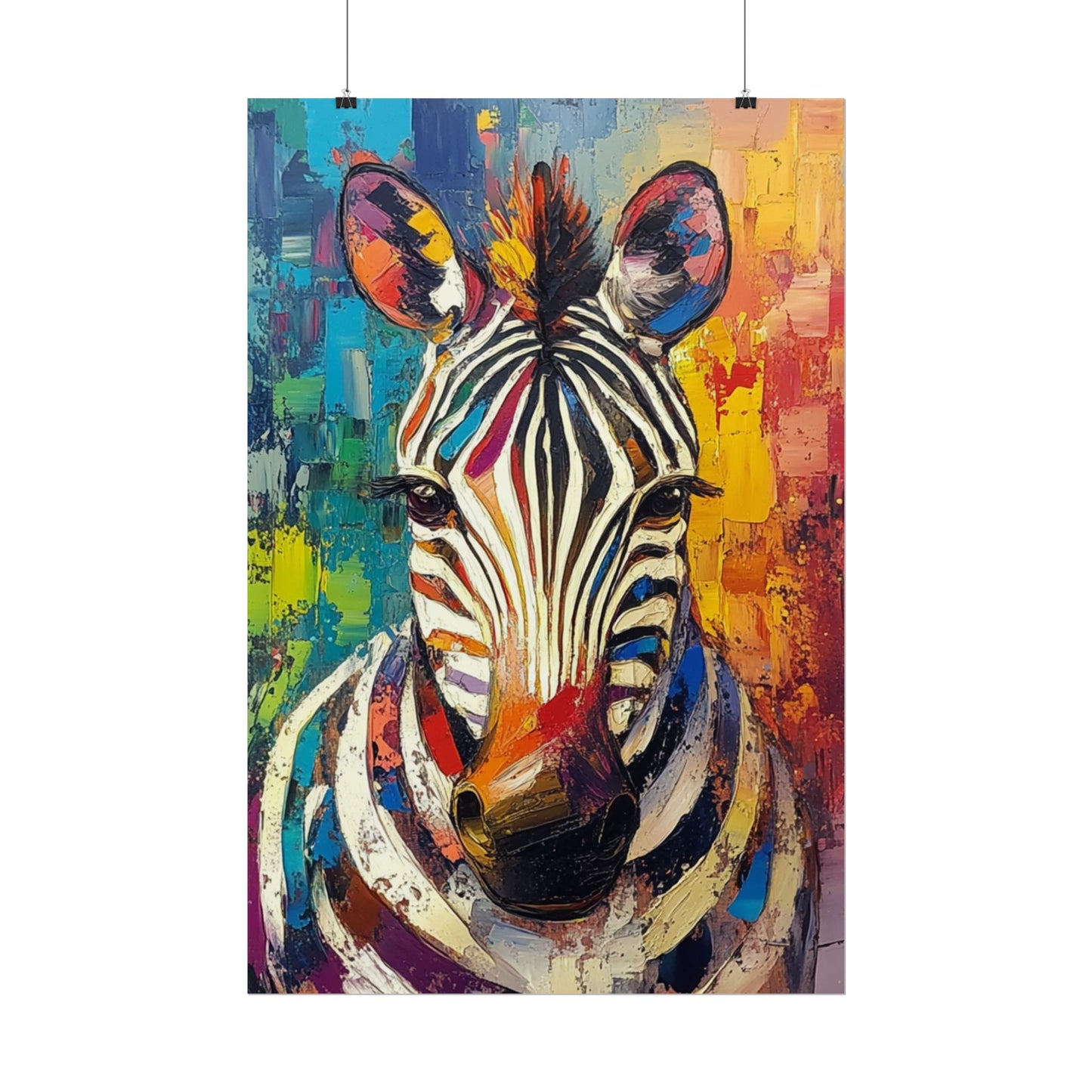 Colourful Zebra - Abstract Wildlife Art Print