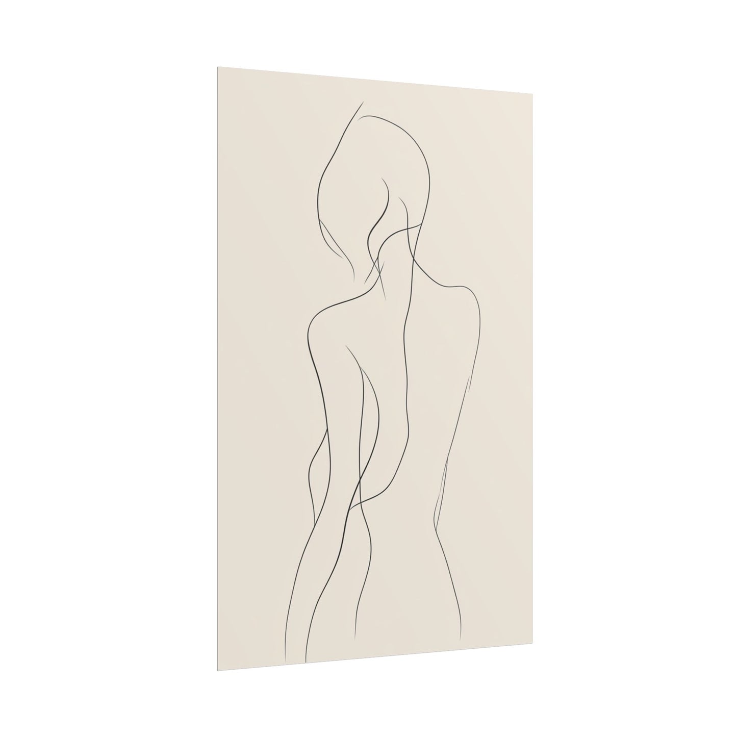 Elegant Minimalist Line Art of a Woman's Silhouette