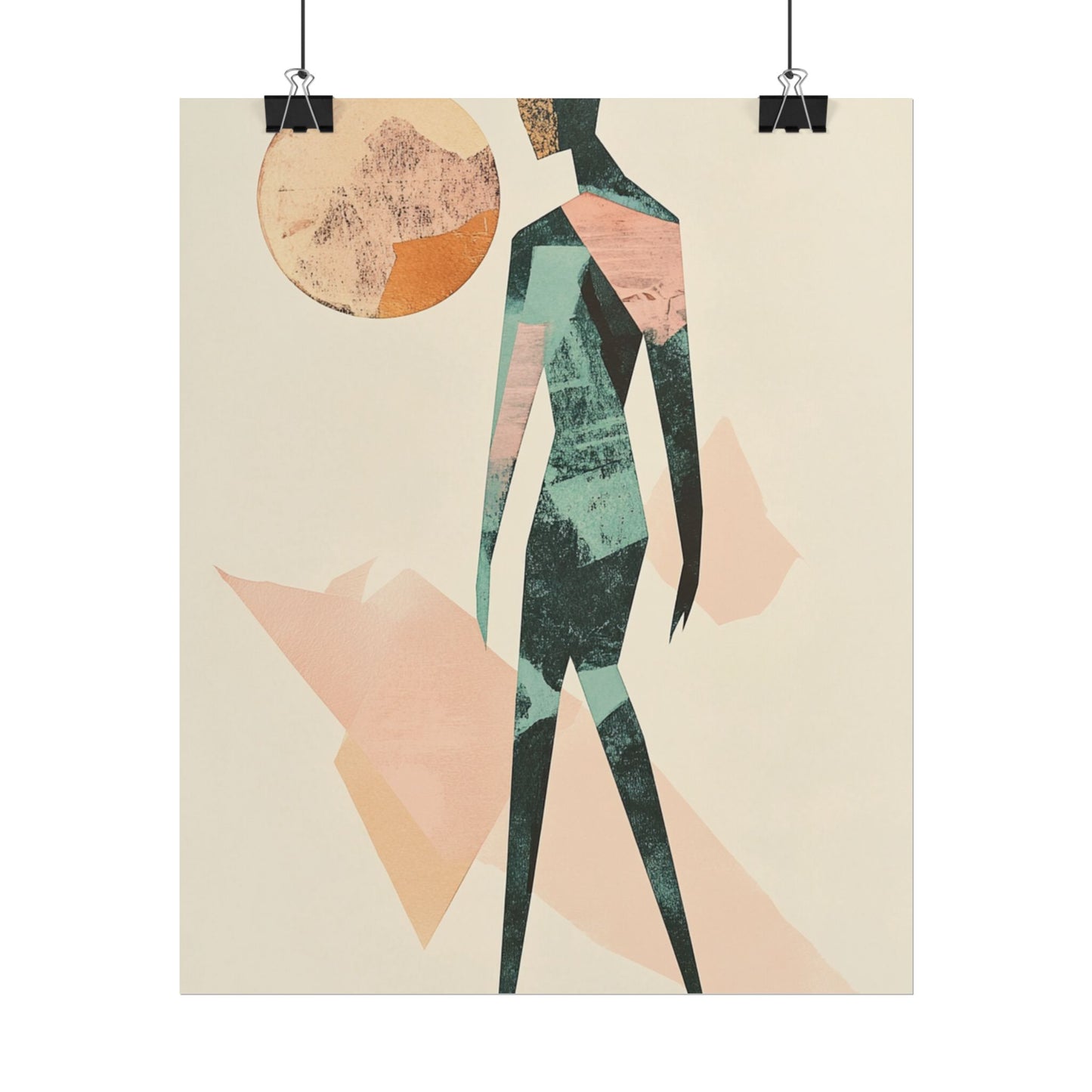 Abstract Wanderer - Minimalist Figurative Art Print