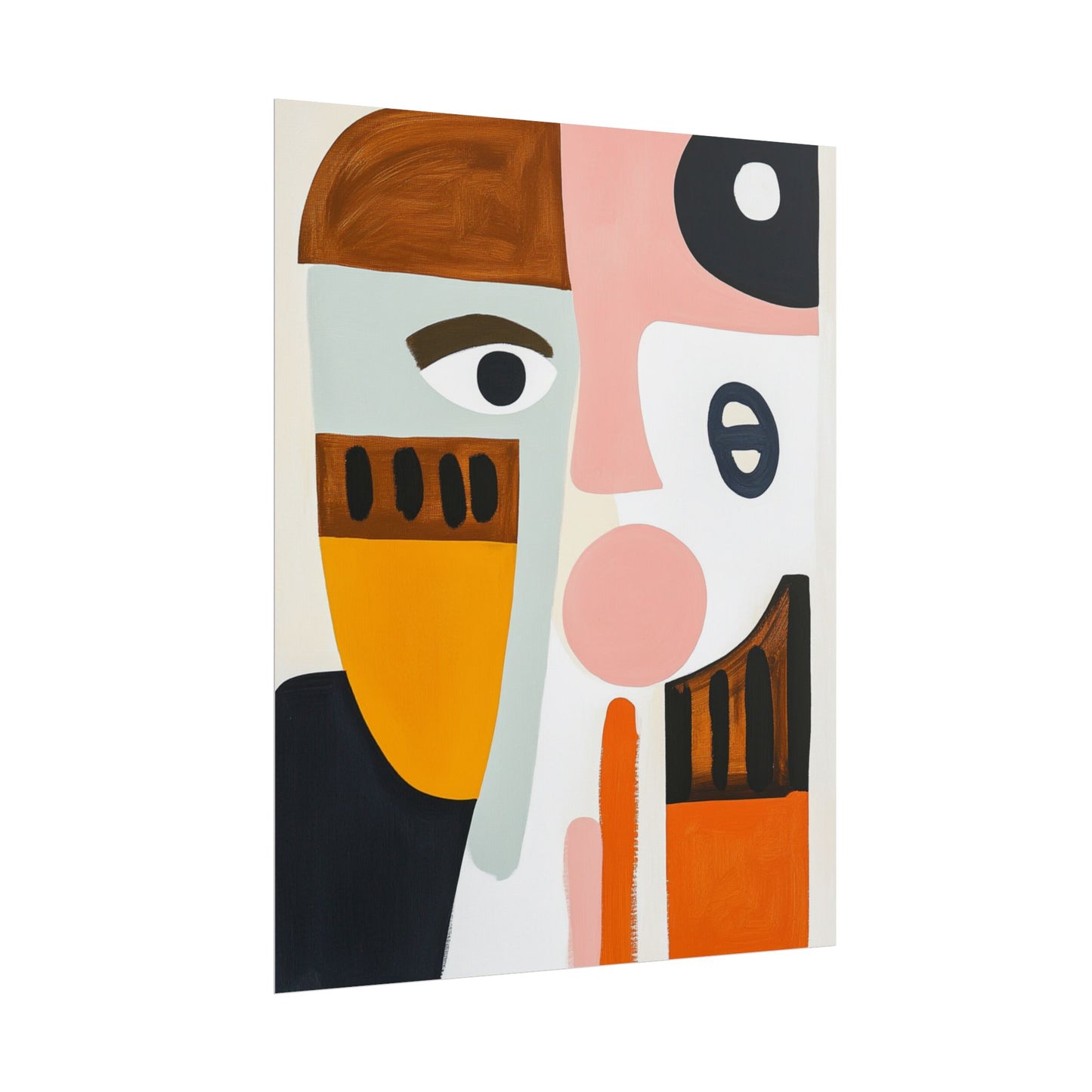 Modern Faces - Geometric Abstract Art Print