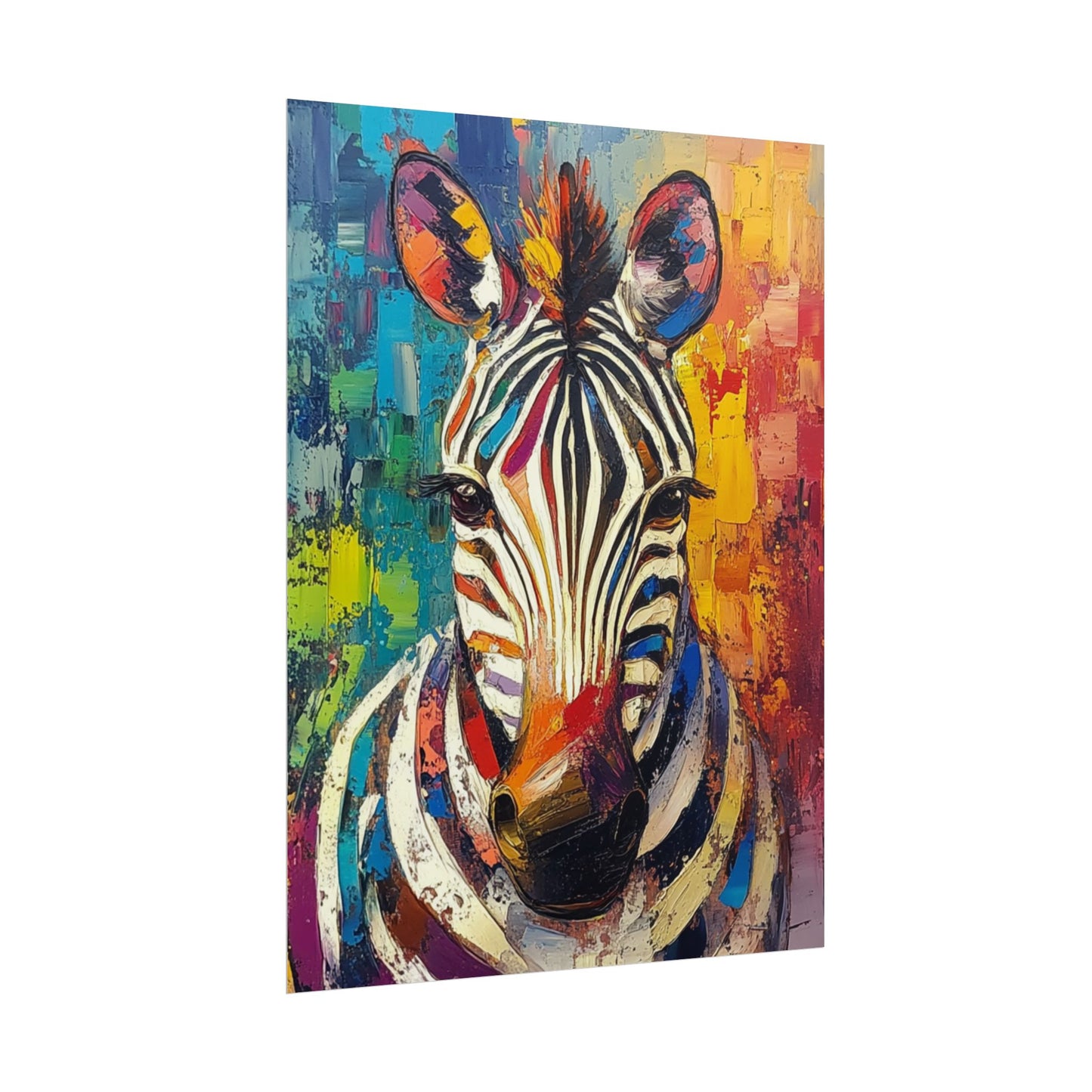 Colourful Zebra - Abstract Wildlife Art Print