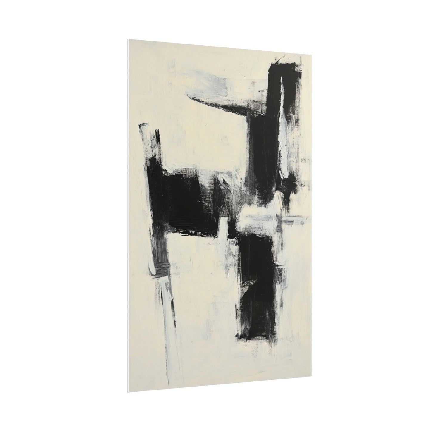 Monochrome Balance - Abstract Expressionist Art Print