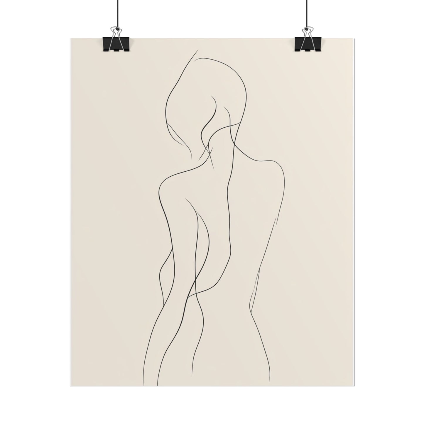 Elegant Minimalist Line Art of a Woman's Silhouette