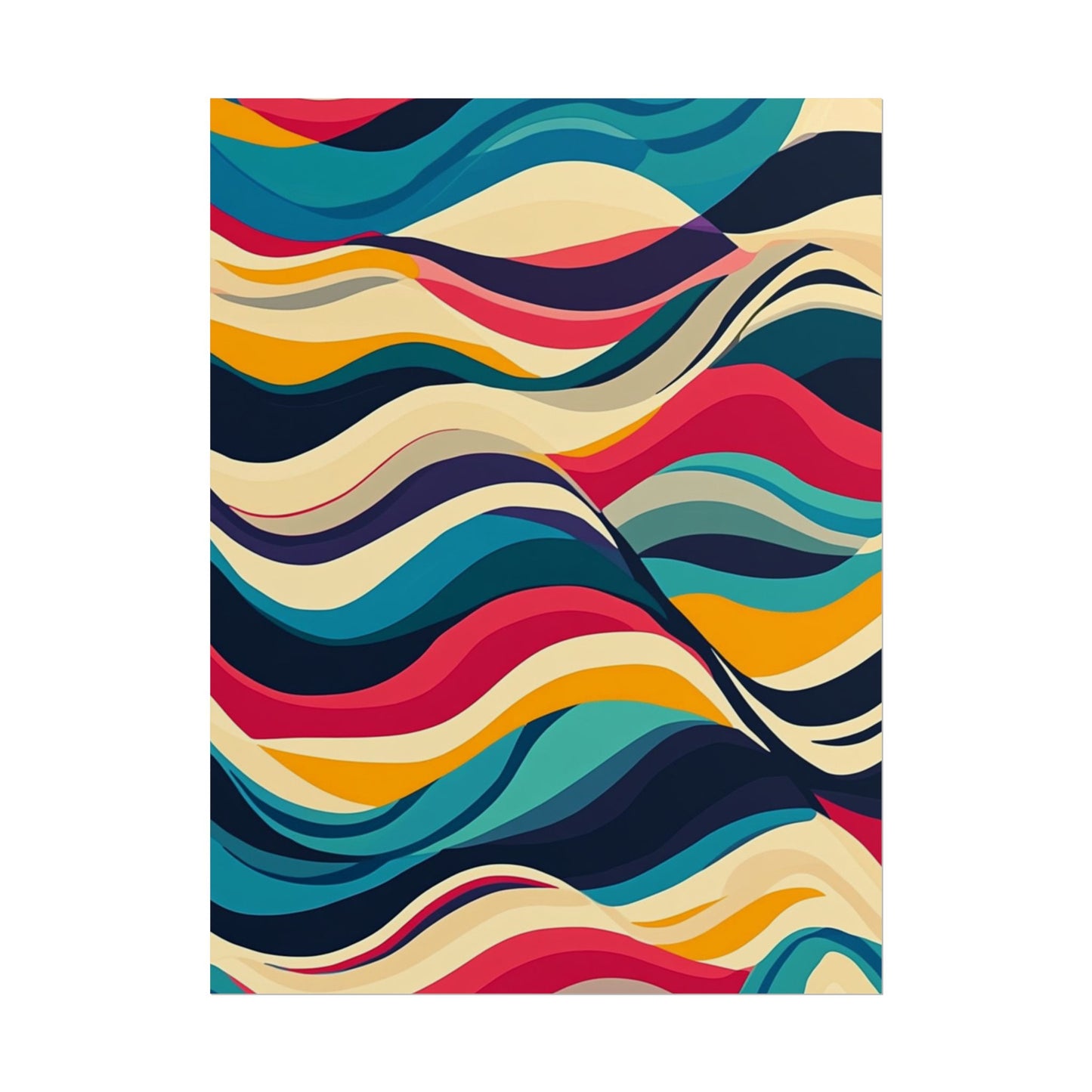 Flowing Waves of Colour - Abstract Art Print