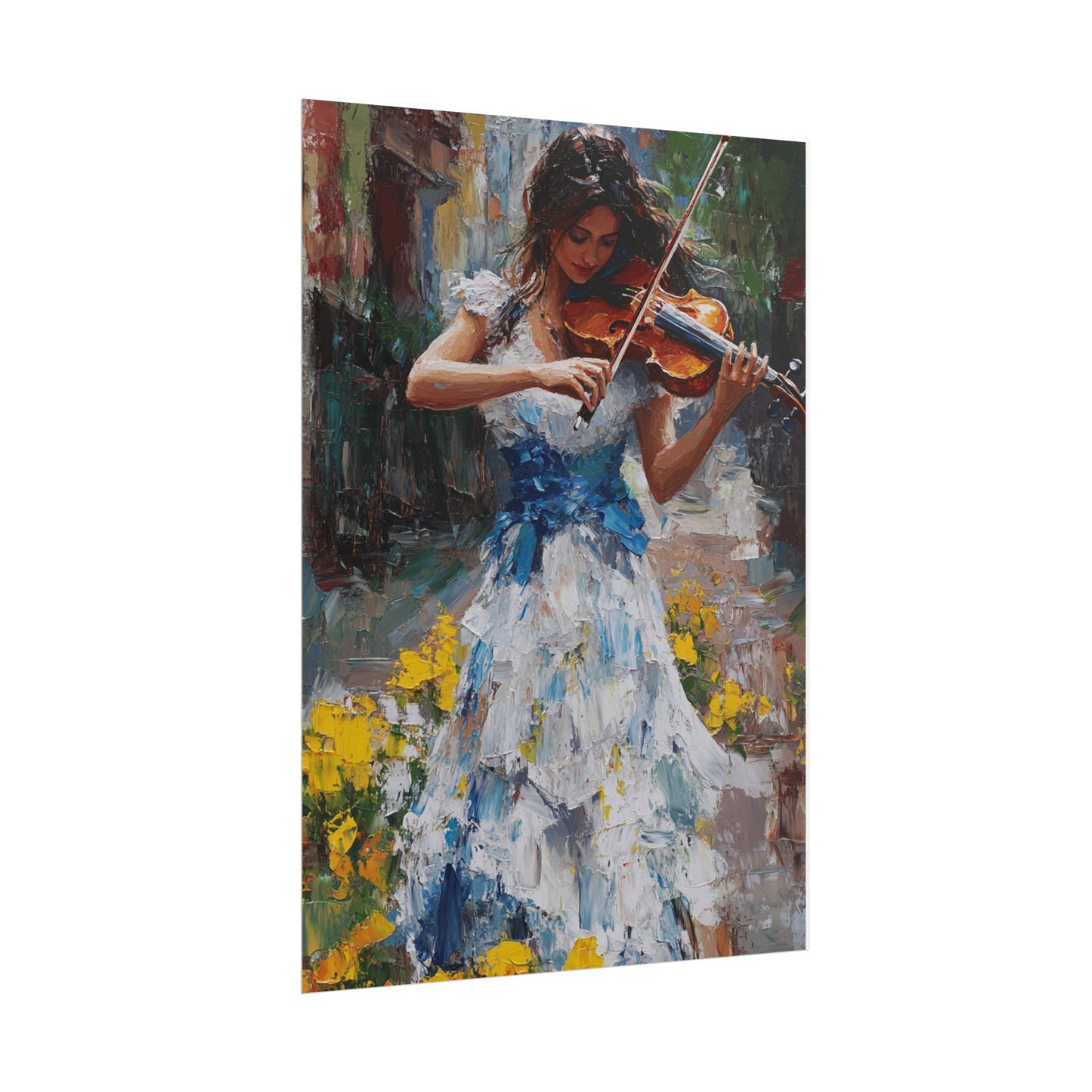 Melody in Motion - Impressionist Violinist Art Print