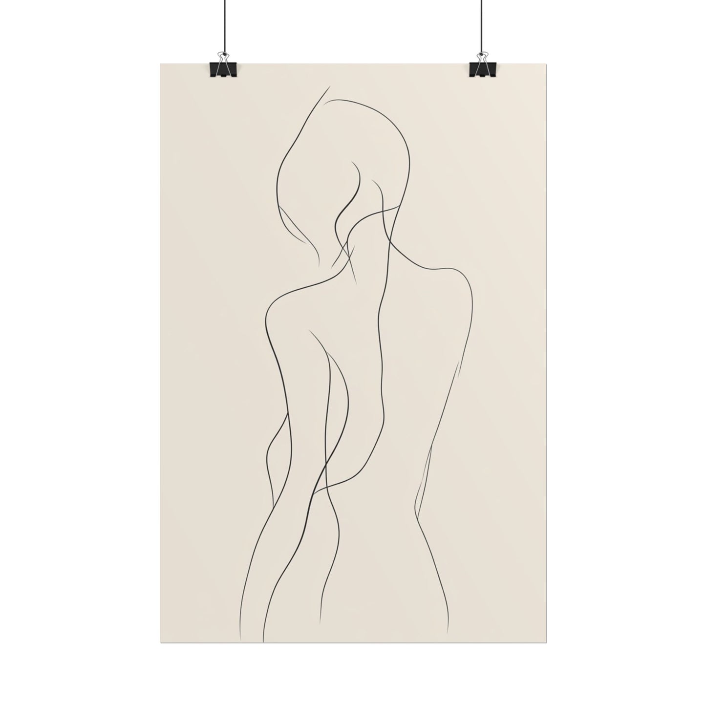 Elegant Minimalist Line Art of a Woman's Silhouette