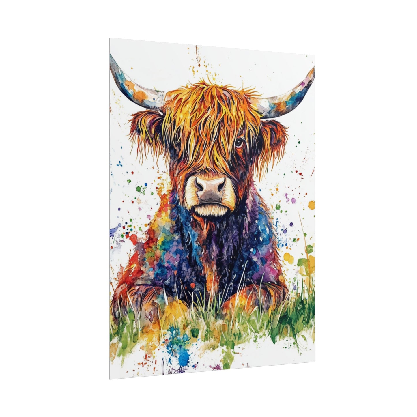 Highland Harmony - Abstract Highland Cow Art Print