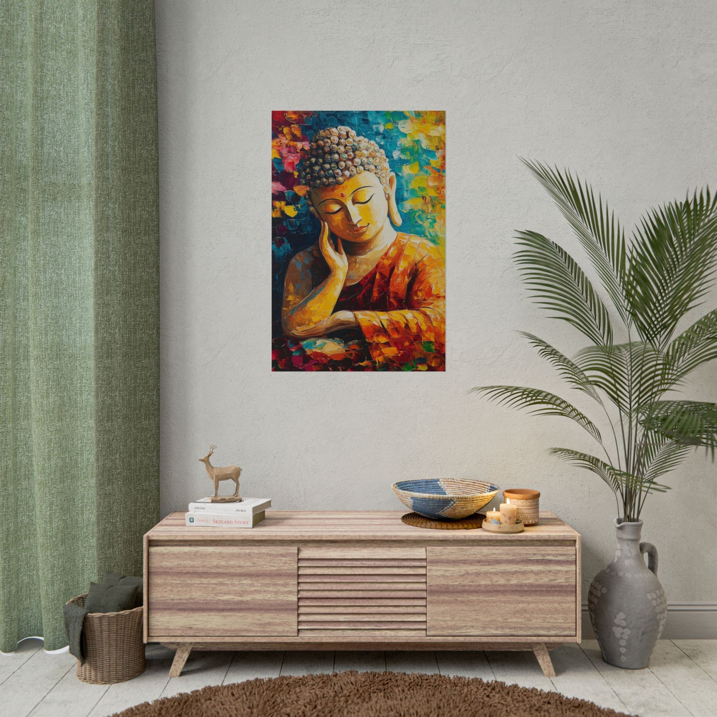 Meditative Buddha - Abstract Expressionism Art Print