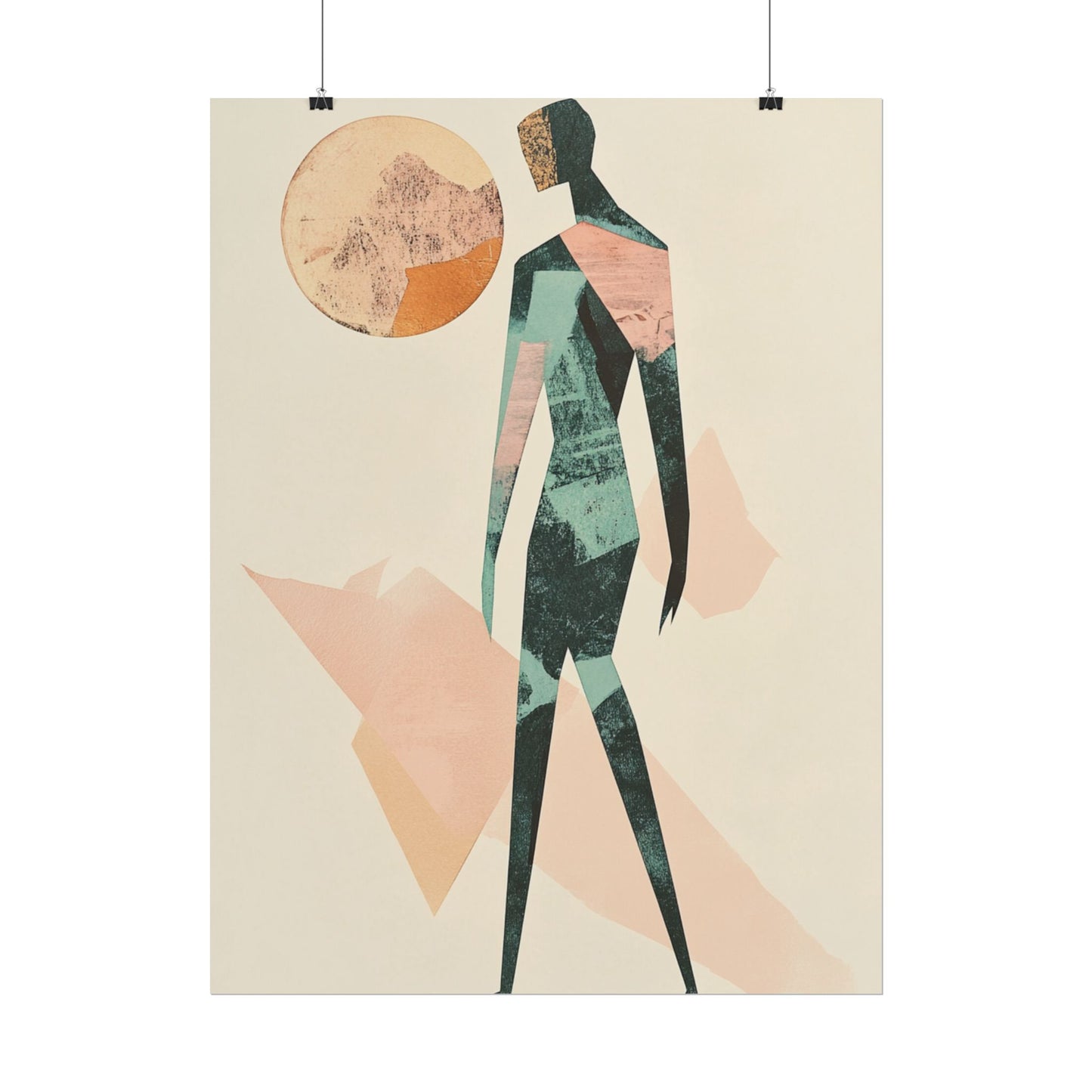 Abstract Wanderer - Minimalist Figurative Art Print