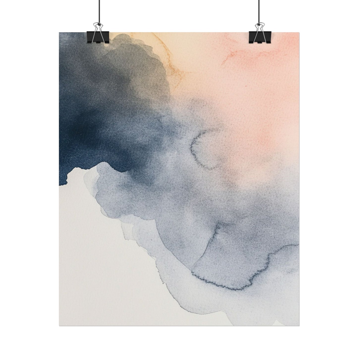 Serene Watercolour Cloudscape - Abstract Art Print