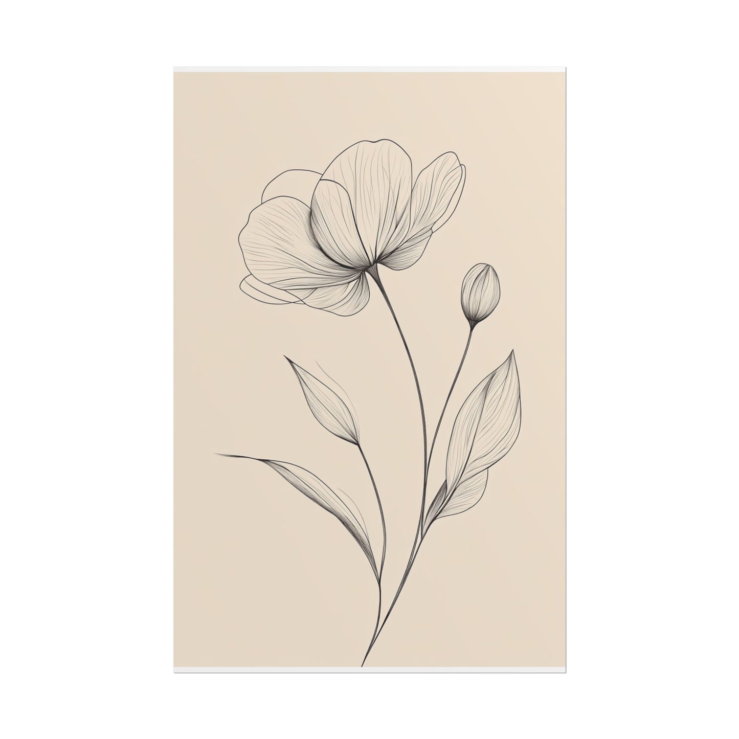 Elegant Bloom - Minimalist Floral Line Art