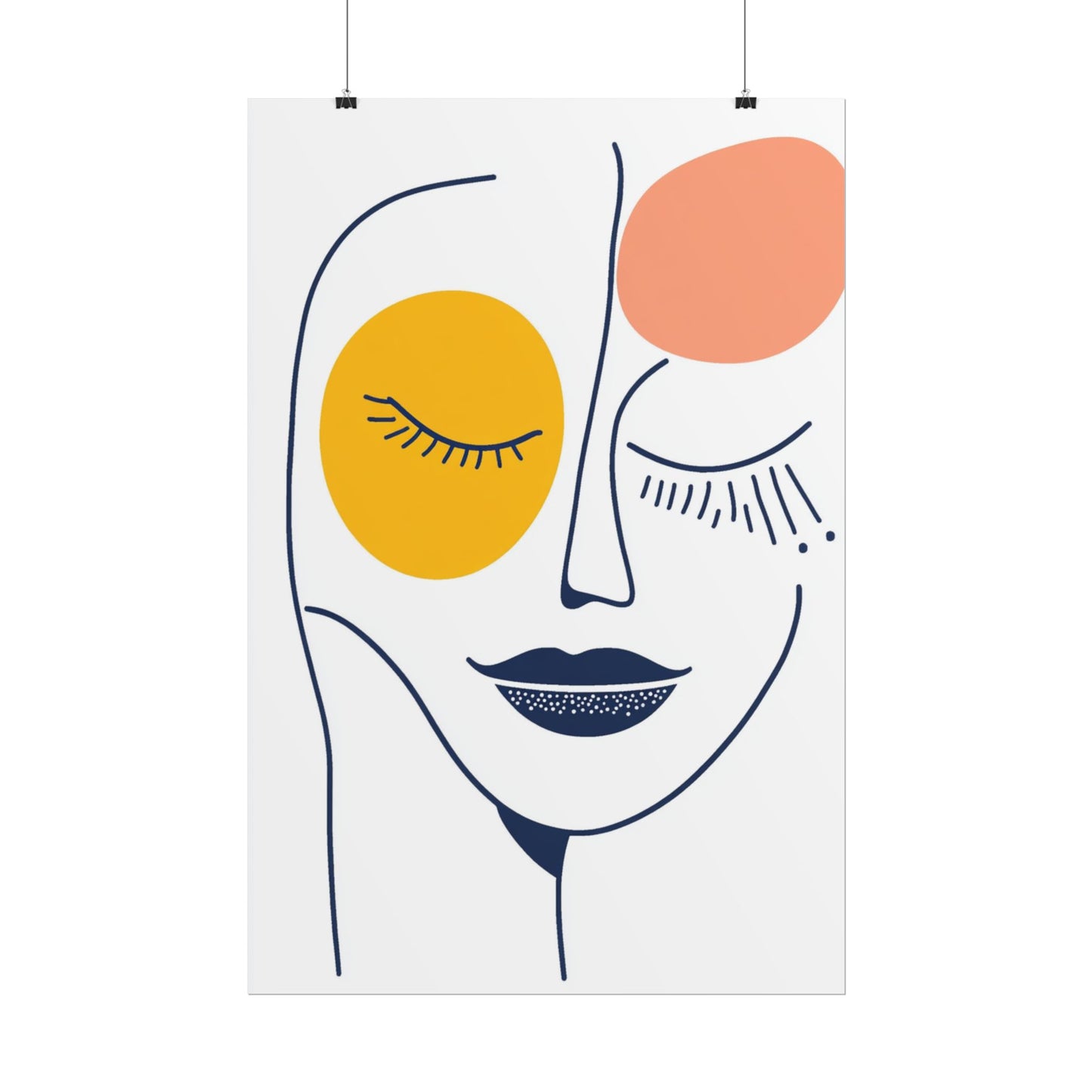 Serenity in Line - Minimalist Abstract Portrait Art Print