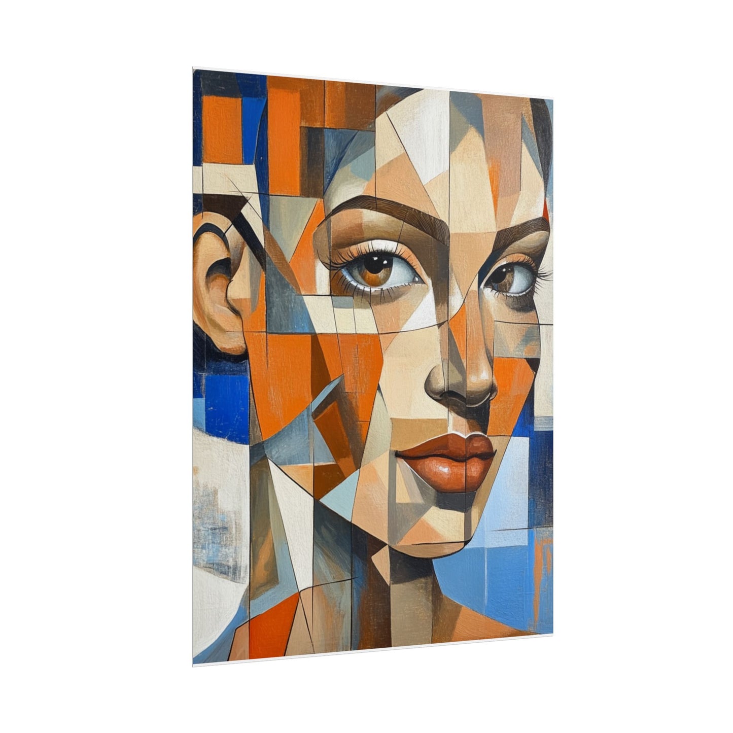 Geometric Harmony - Abstract Portrait Art Print