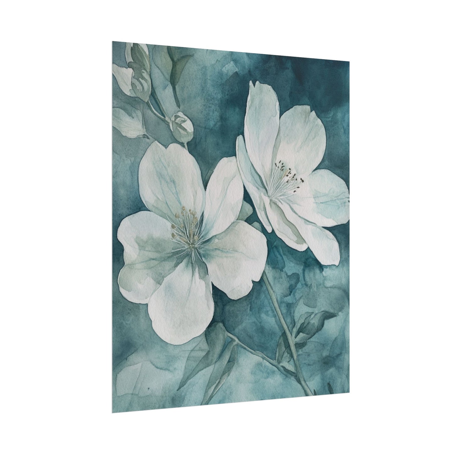 Tranquil Blossom - Abstract Floral Watercolour Art