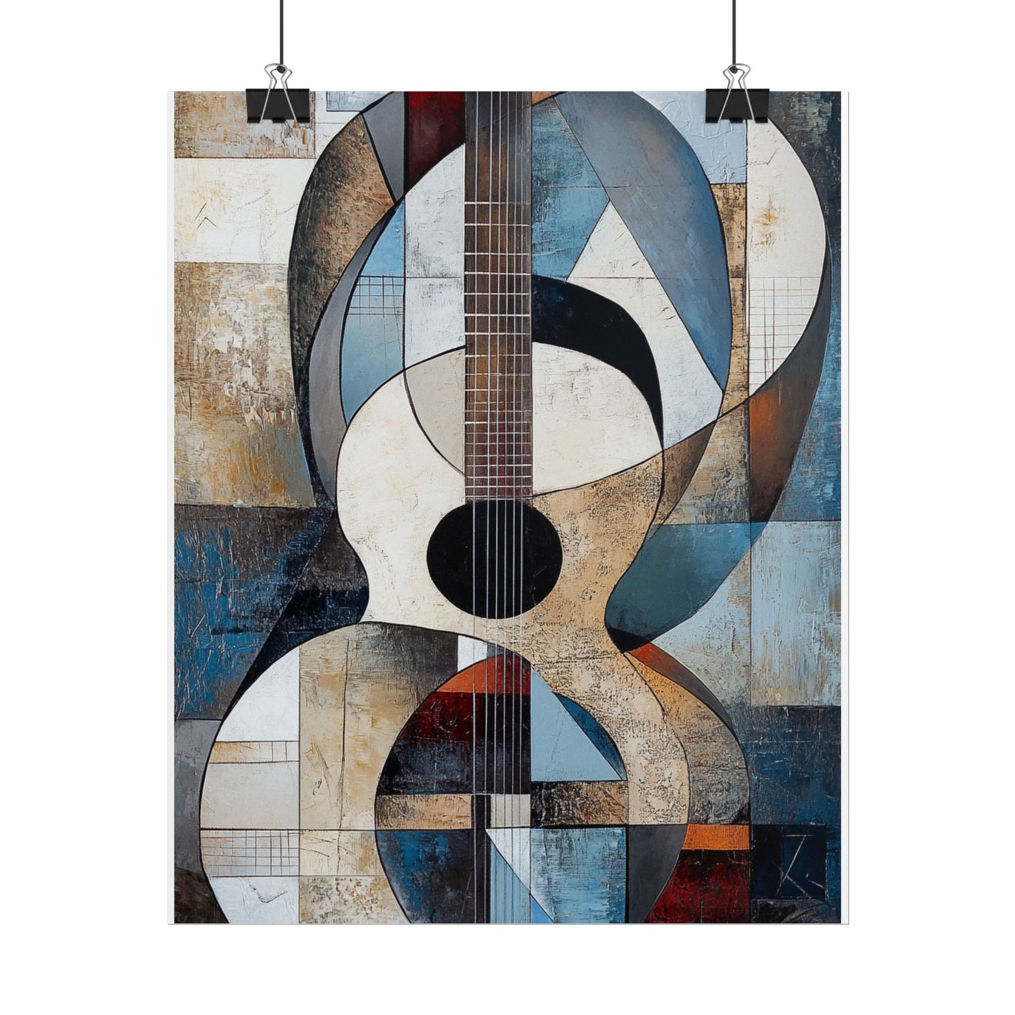 Melodic Abstraction - Geometric Guitar Art