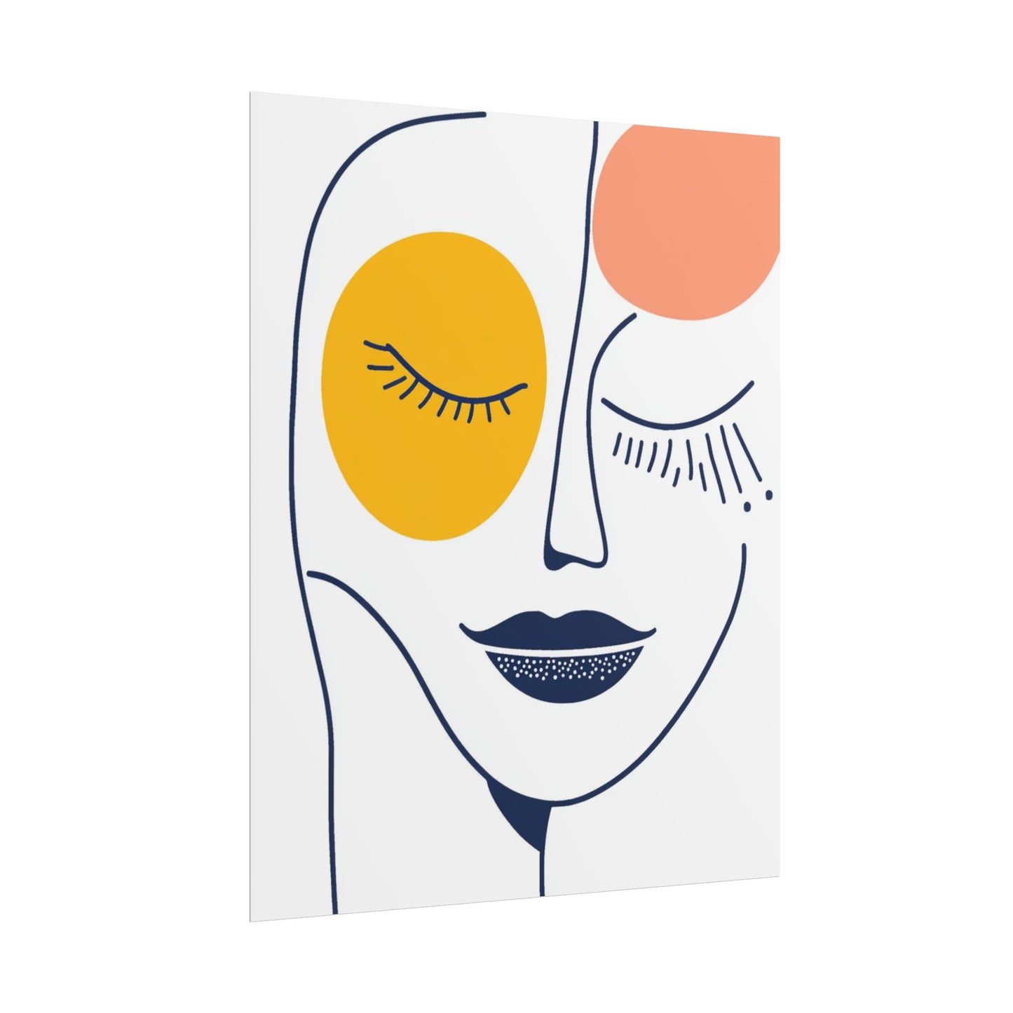 Serenity in Line - Minimalist Abstract Portrait Art Print