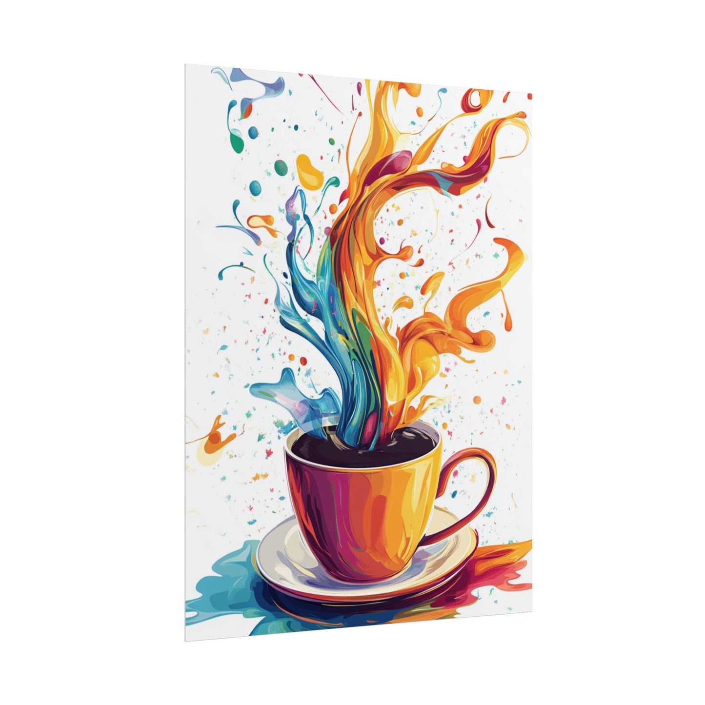 Vibrant Energy - Abstract Coffee Splash Art Print