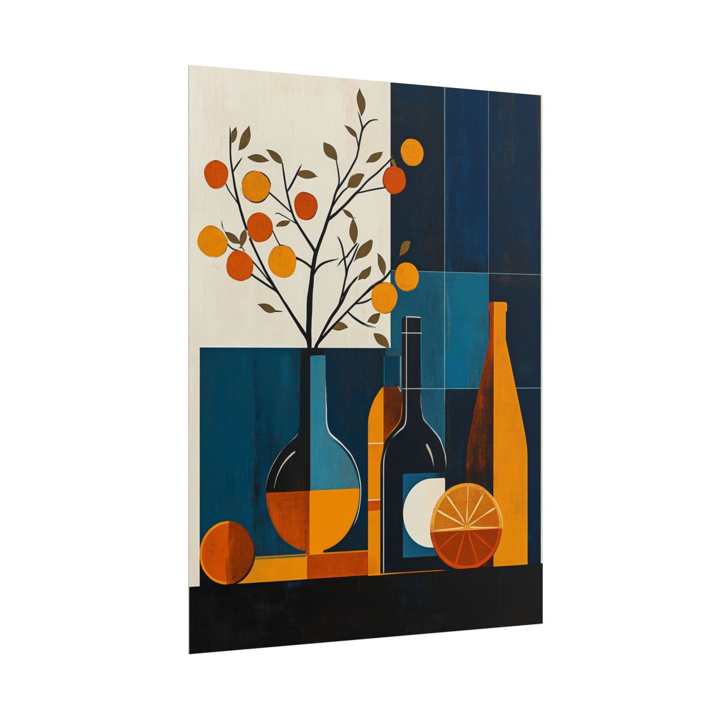 Mid-Century Modern Still Life - Abstract Geometric Art Print