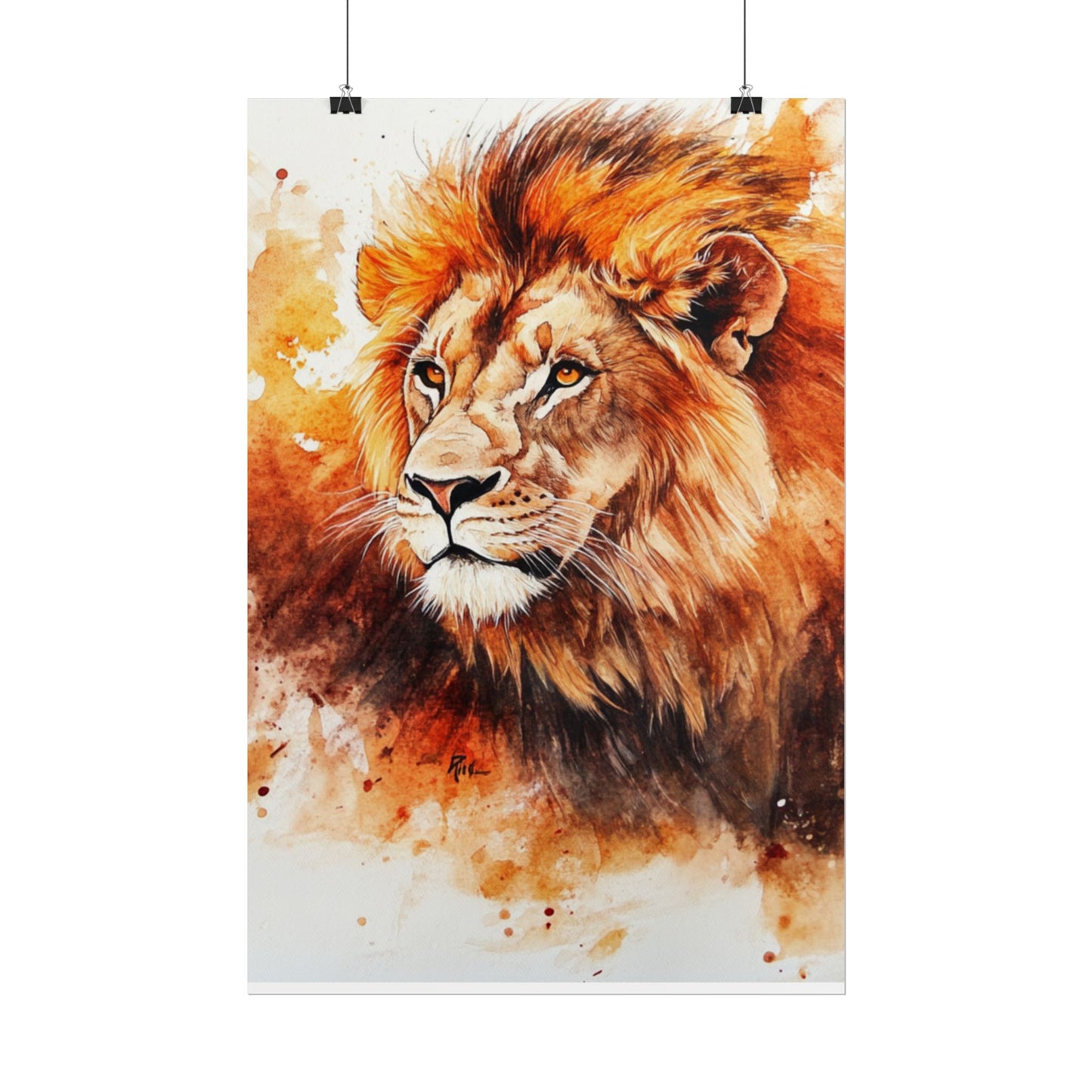 Fierce Elegance - Abstract Lion Art Print