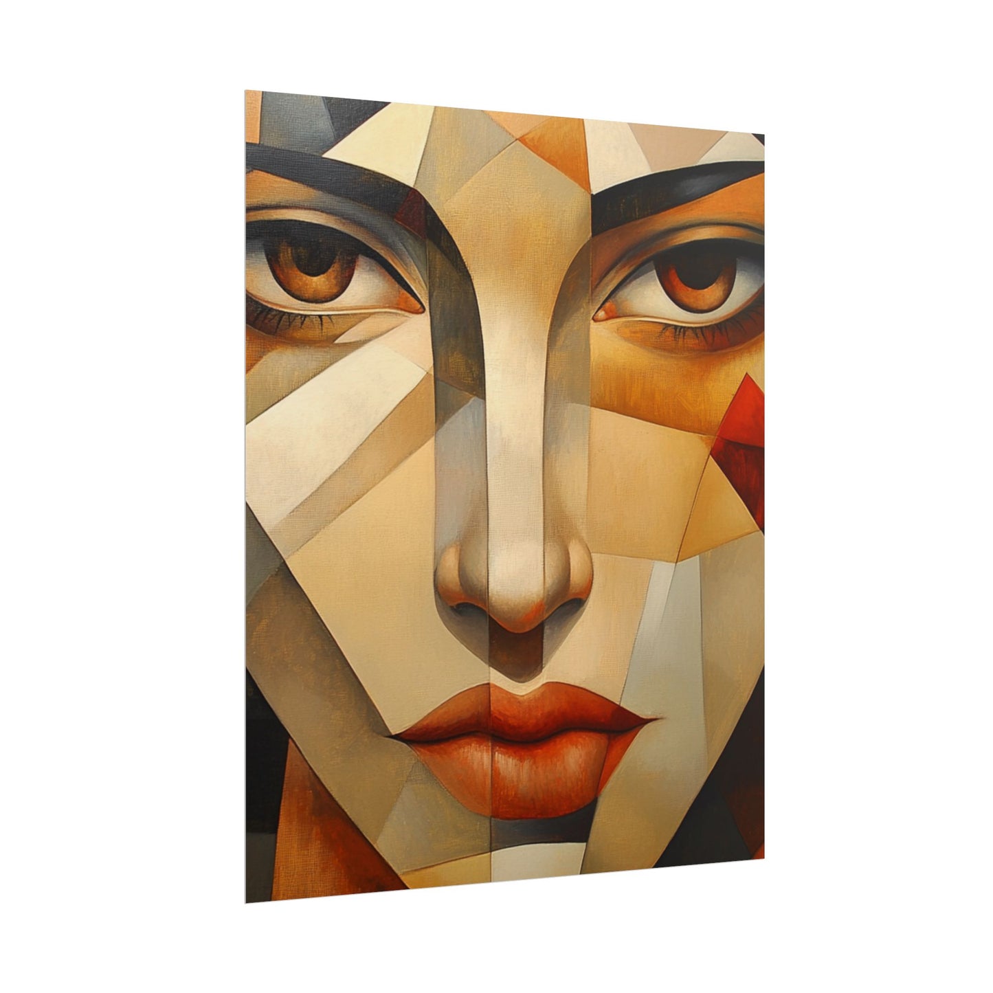 Facets of Emotion - Abstract Geometric Portrait Art Print