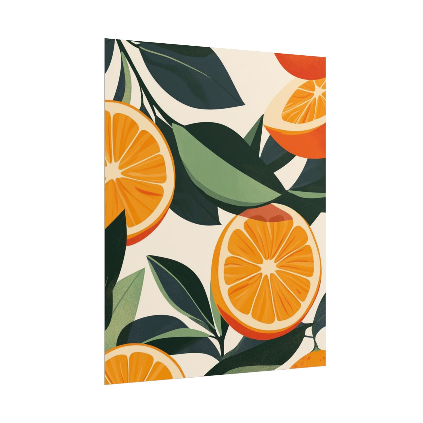 Citrus Fresh - Abstract Orange Art Print