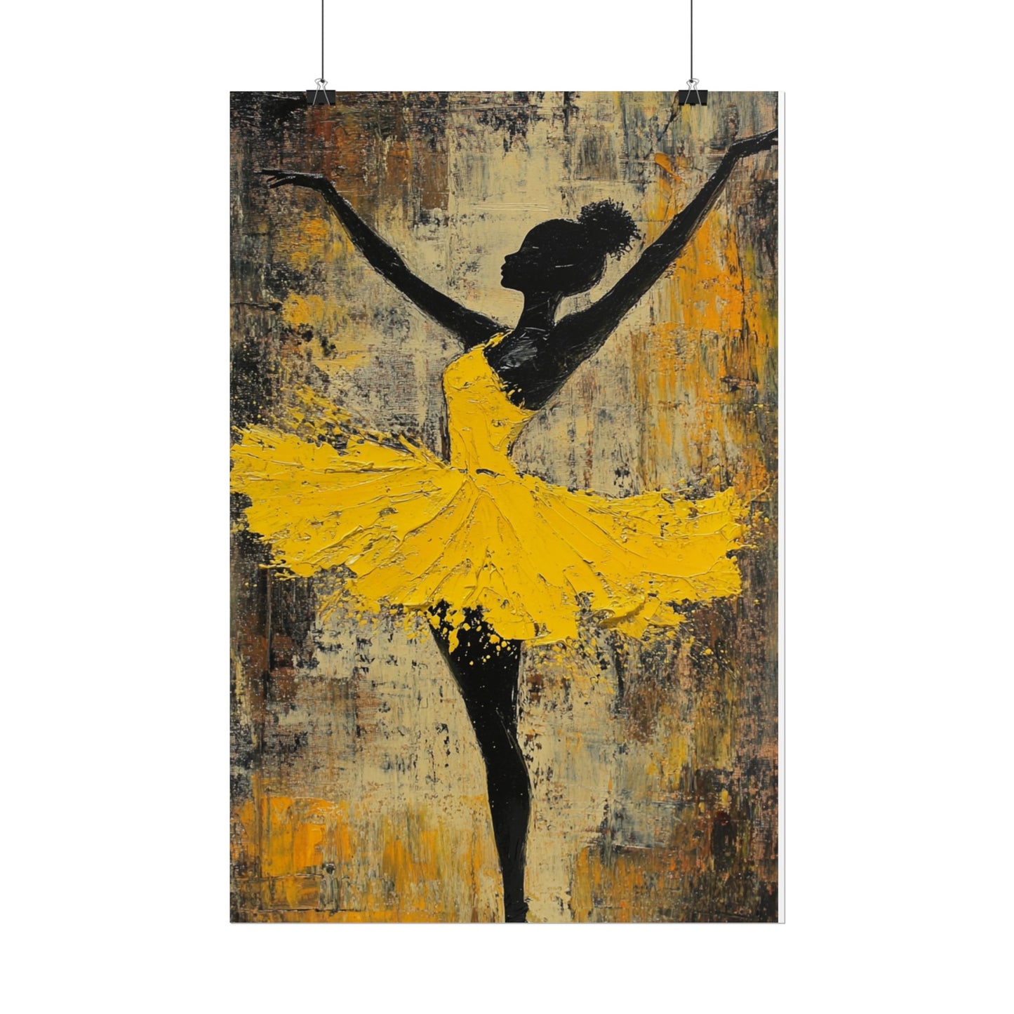 Grace in Motion - Abstract Ballet Dancer Art Print