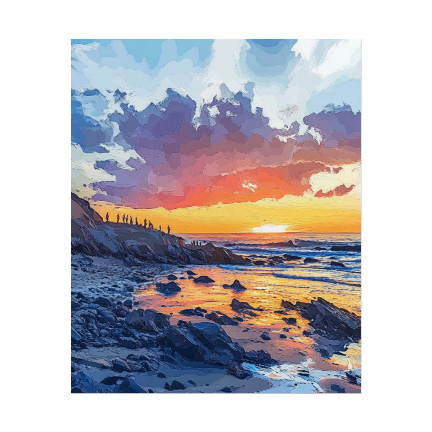 Coastal Sunset - Abstract Seascape Art Print