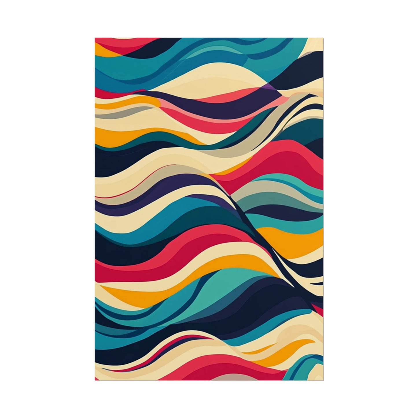 Flowing Waves of Colour - Abstract Art Print