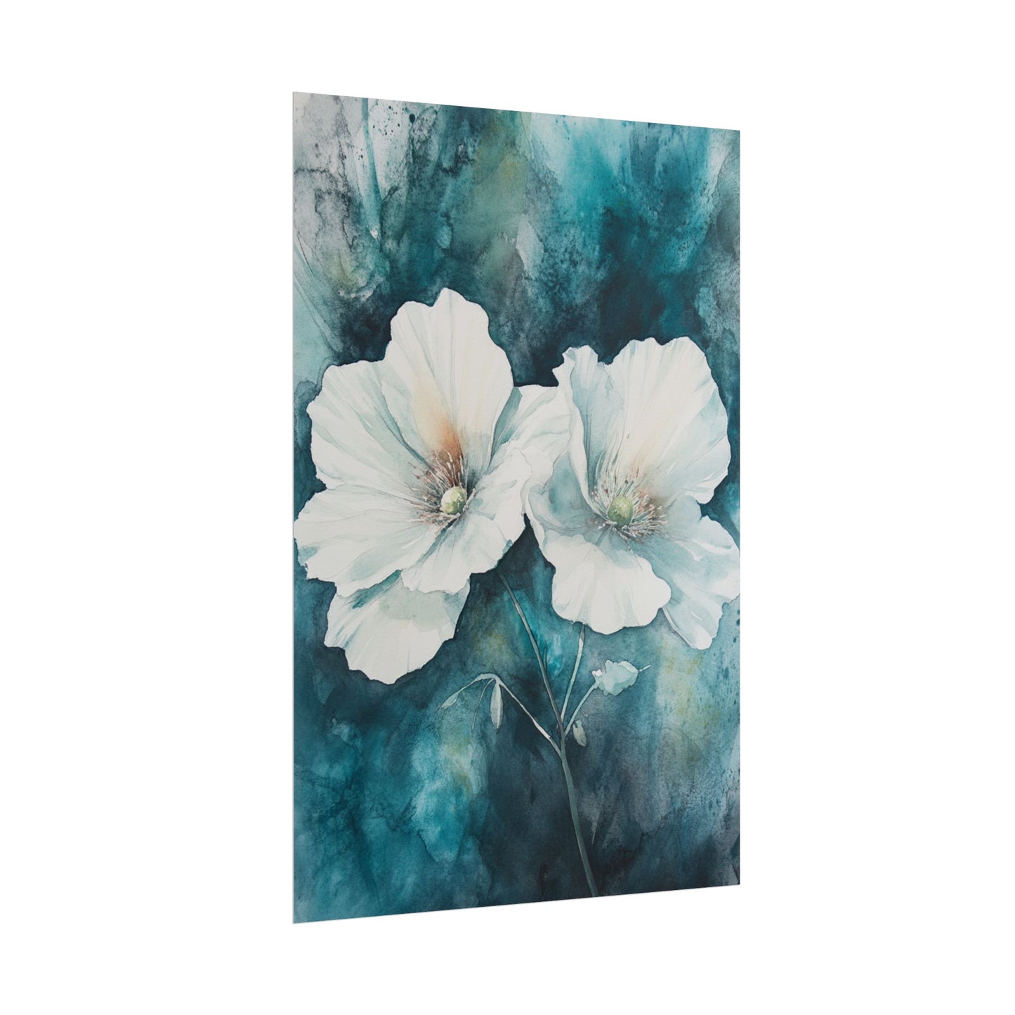 Tranquil Harmony - Abstract Floral Watercolour Art