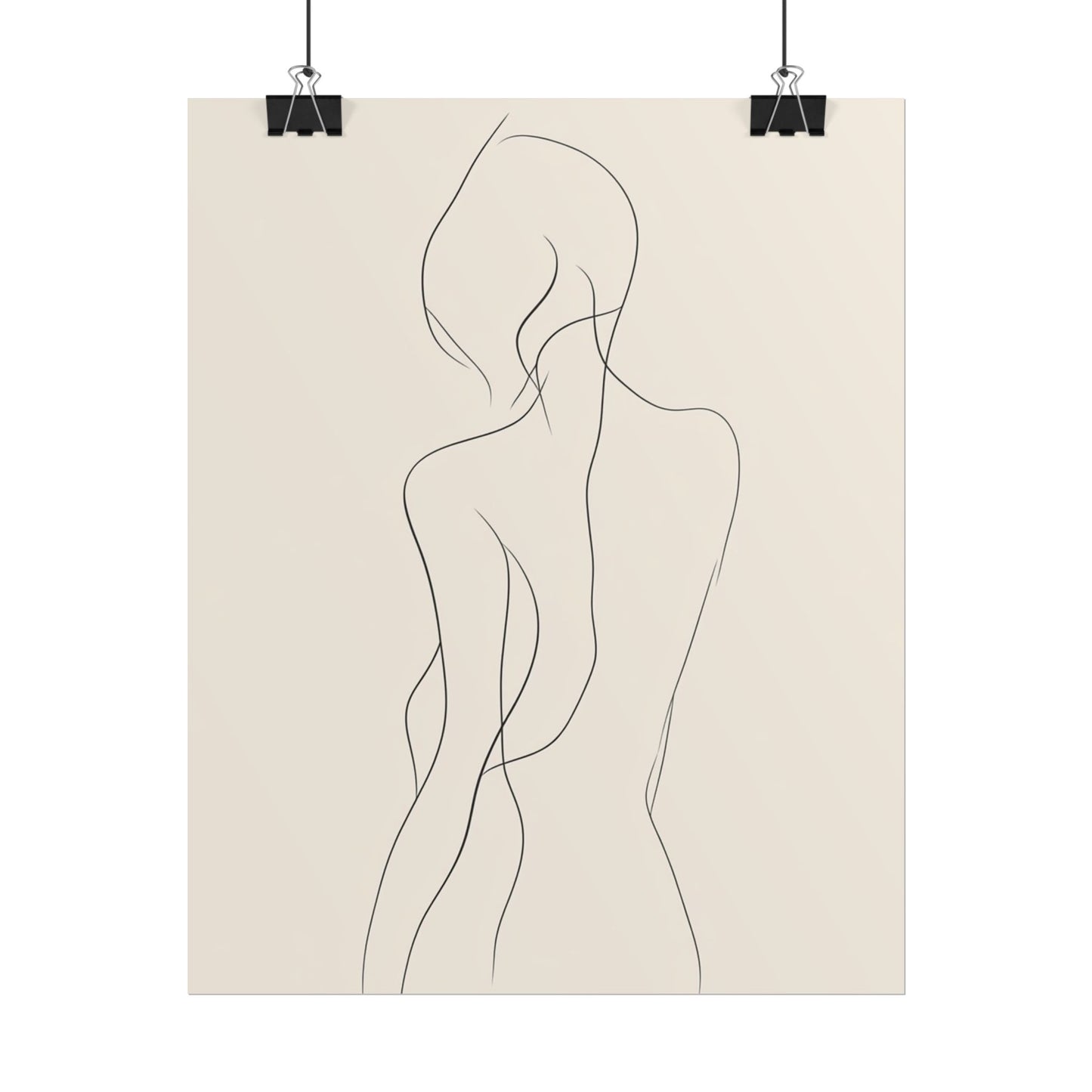 Elegant Minimalist Line Art of a Woman's Silhouette