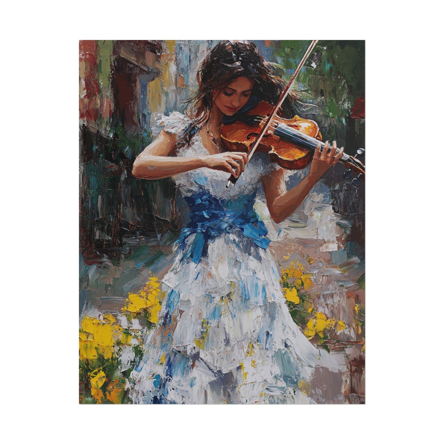 Melody in Motion - Impressionist Violinist Art Print