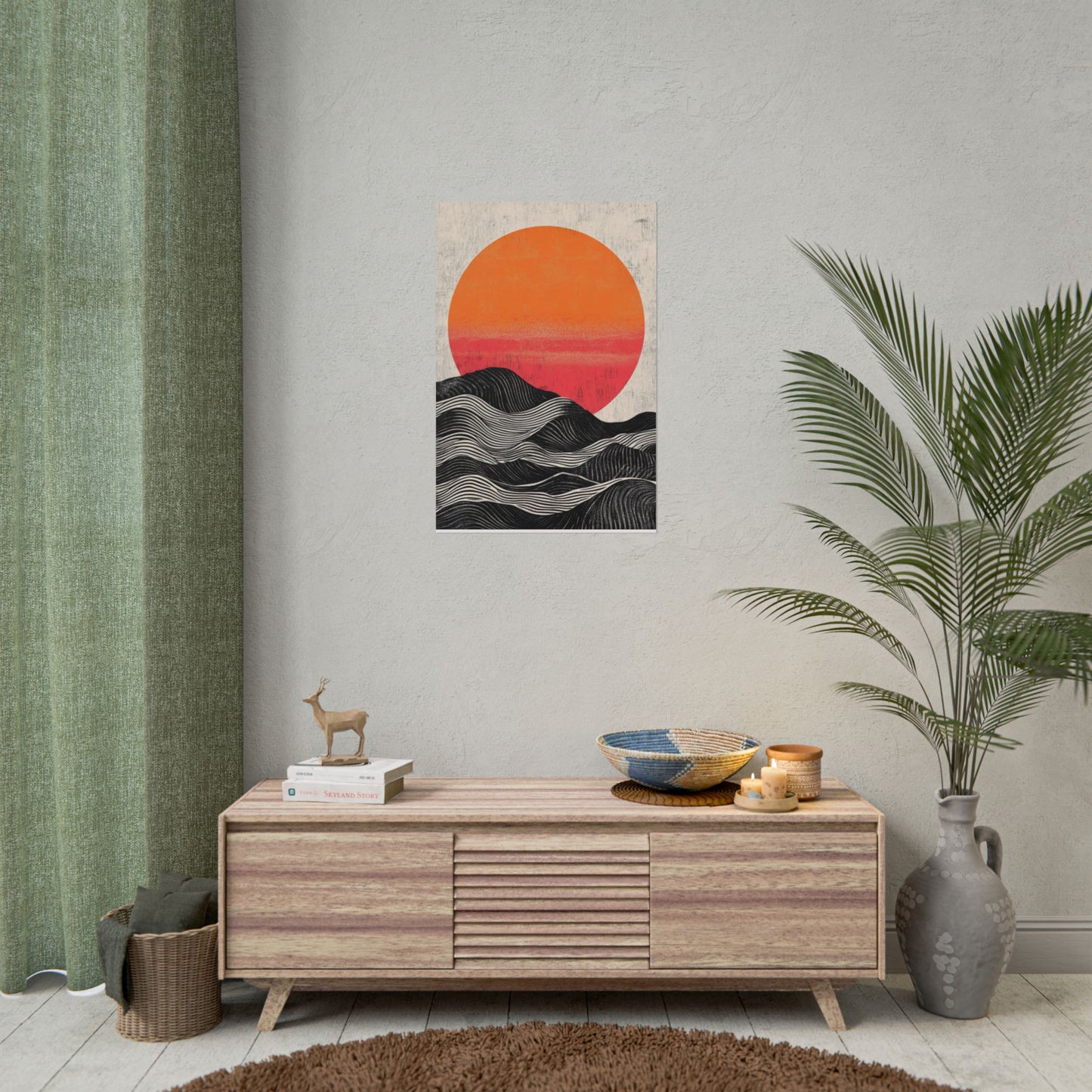 Sunset Serenade - Abstract Geometric Art Print