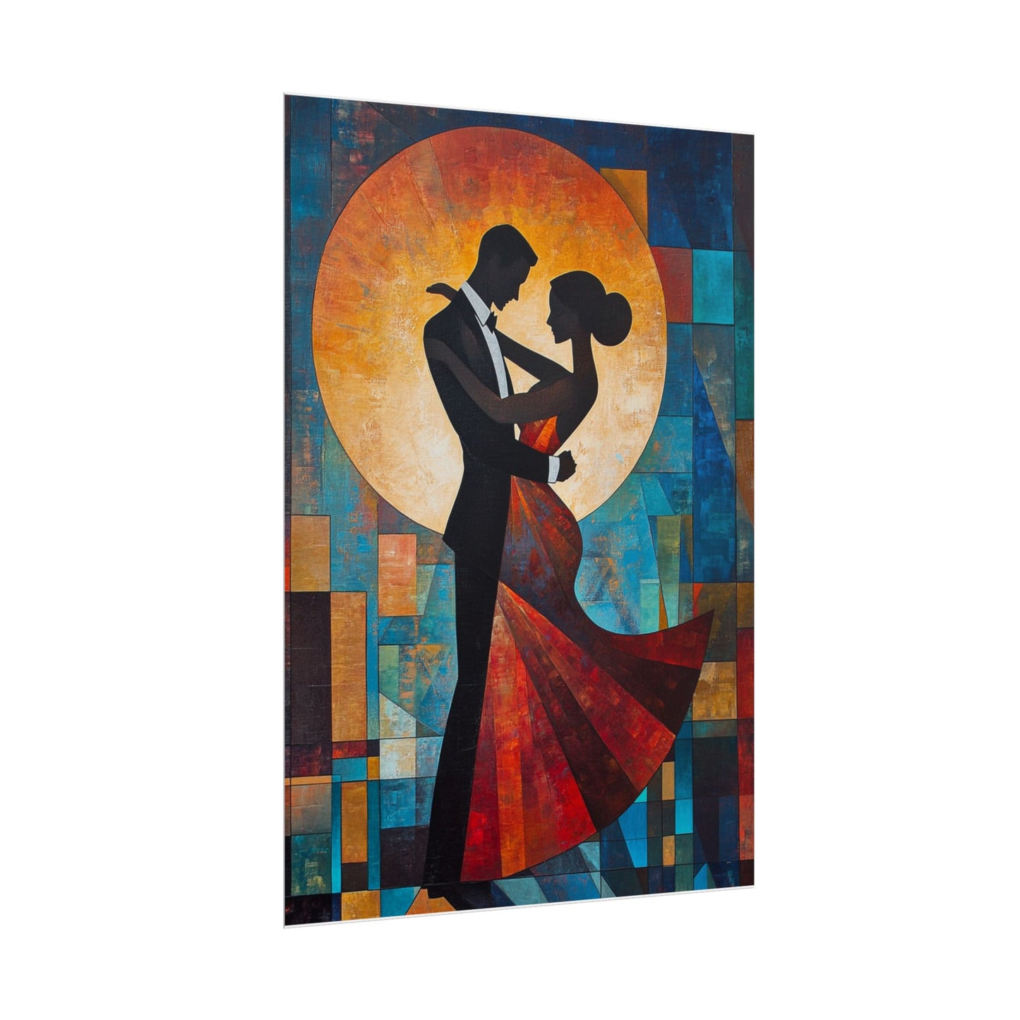 Moonlit Dance - Abstract Silhouette Art Print