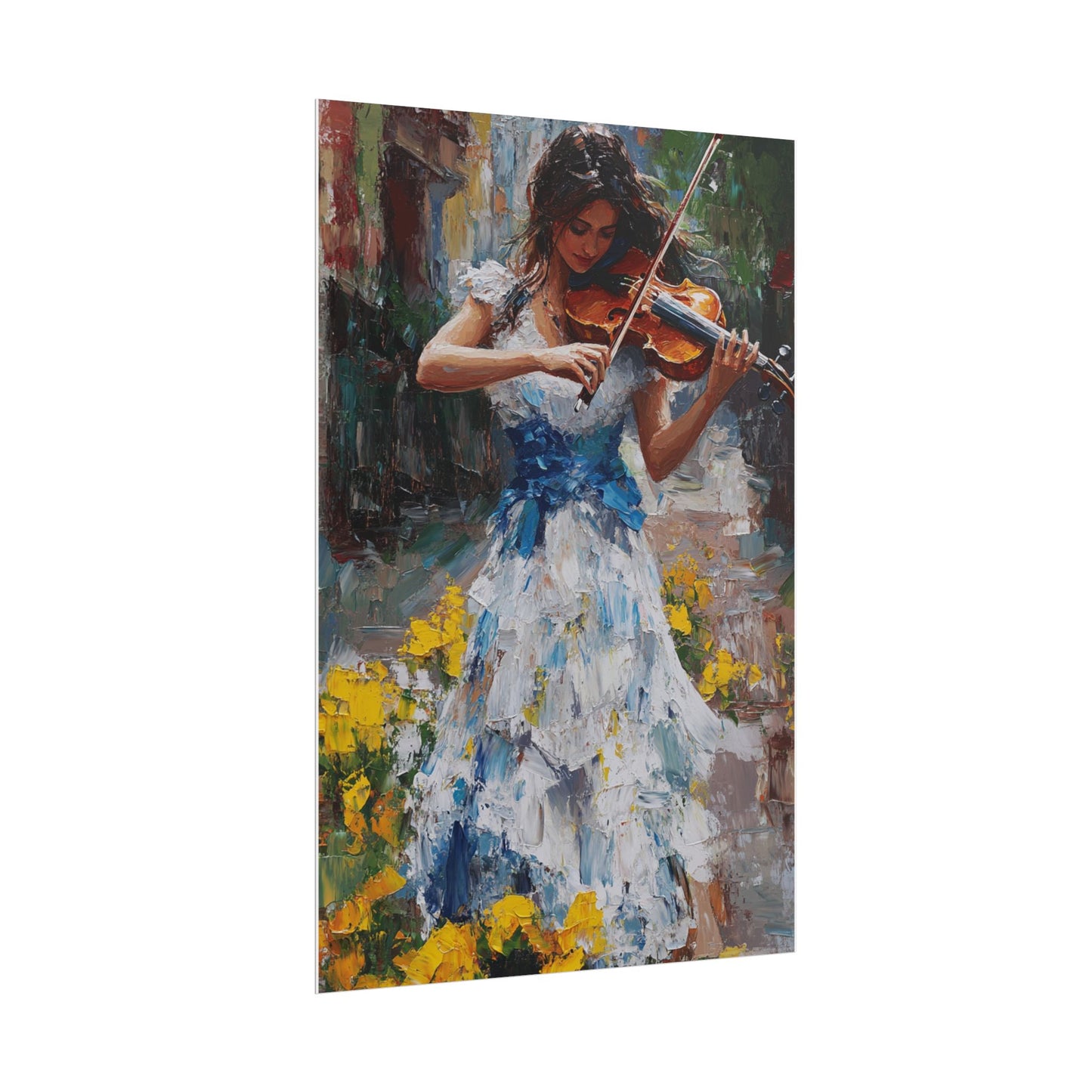 Melody in Motion - Impressionist Violinist Art Print