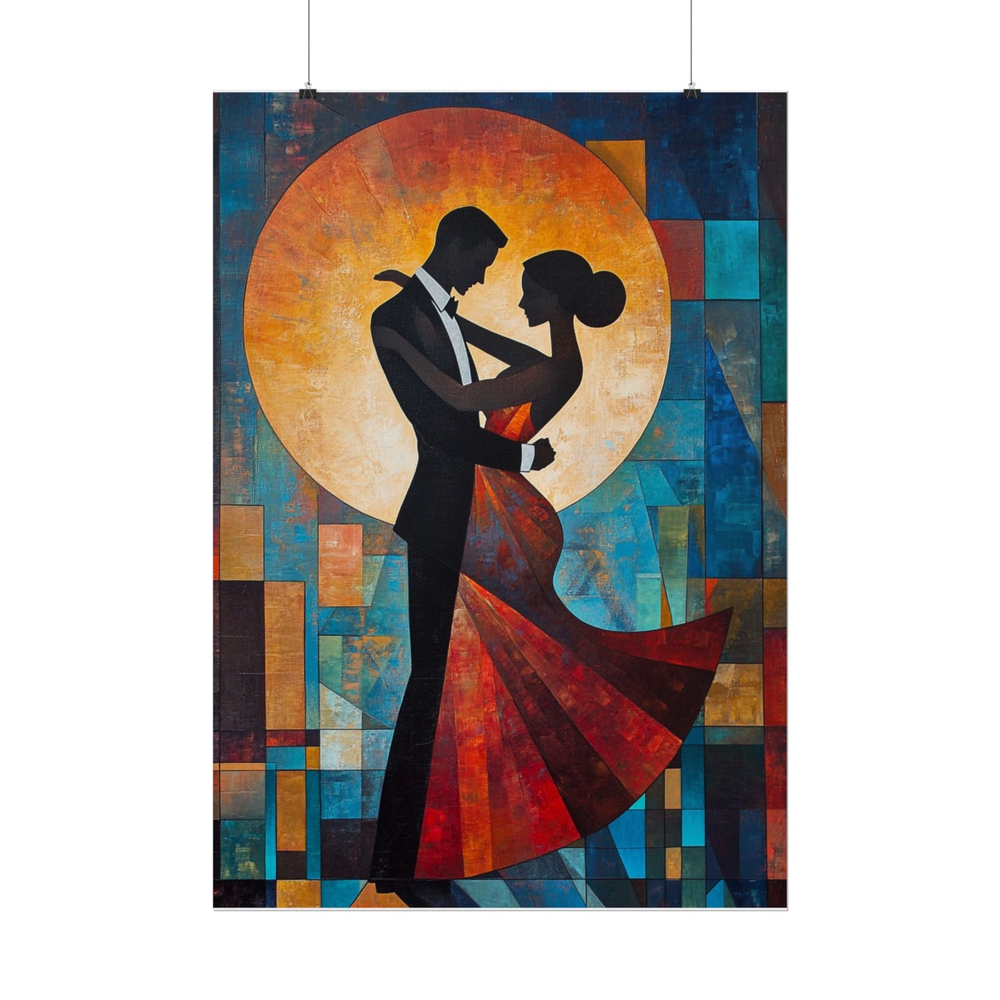 Moonlit Dance - Abstract Silhouette Art Print